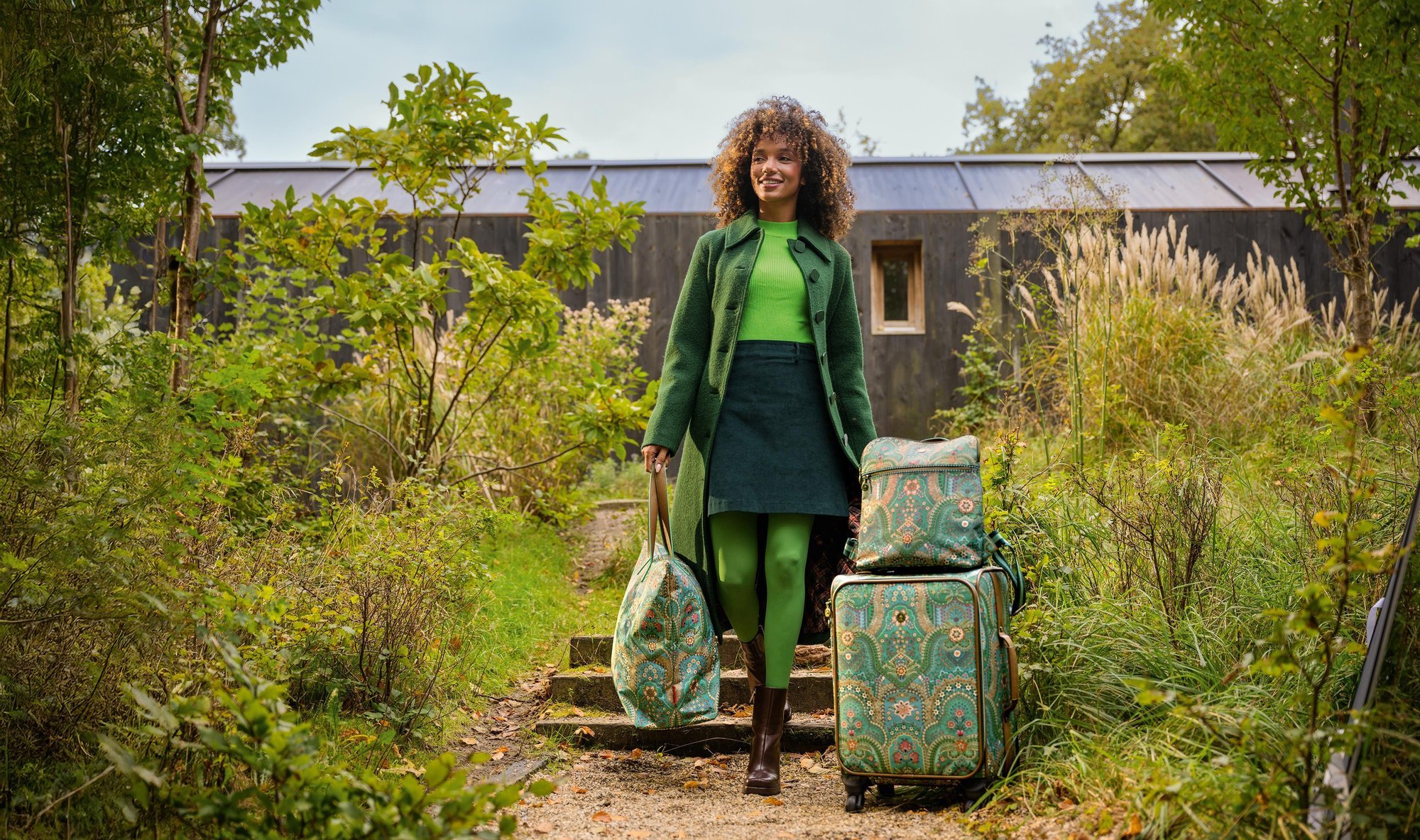 Чемодан маленький Tosca Jabali Green, 24 л ракурс 7