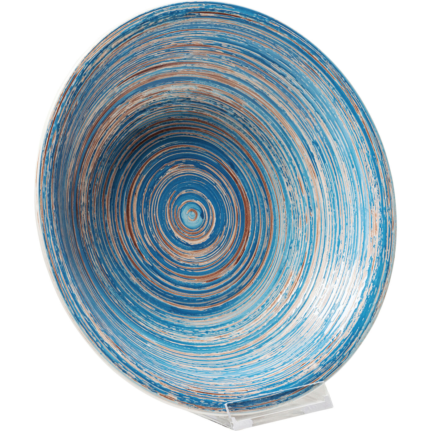 Тарелка глубокая Swirl Blue ракурс 2