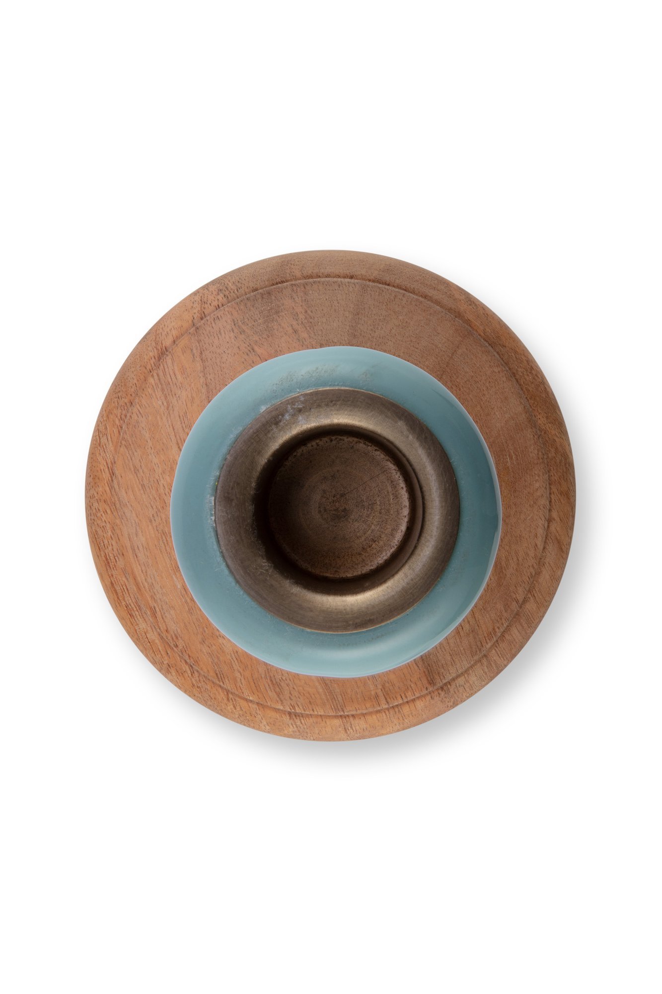 Подсвечник Wood Natural-Blue, 13х25 ракурс 3