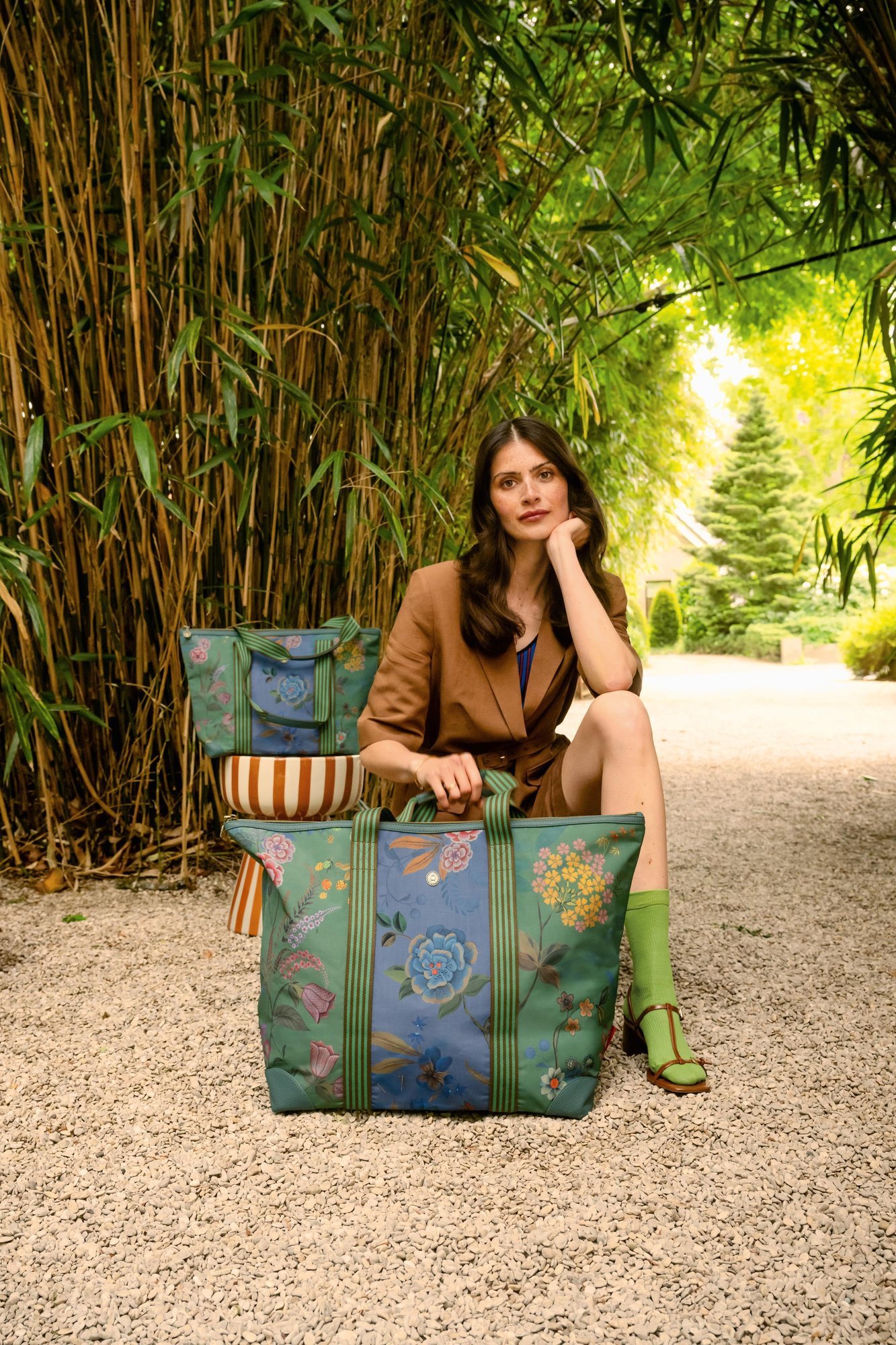 Сумка большая Tilda Bodhi Flower Green, 17 л ракурс 4