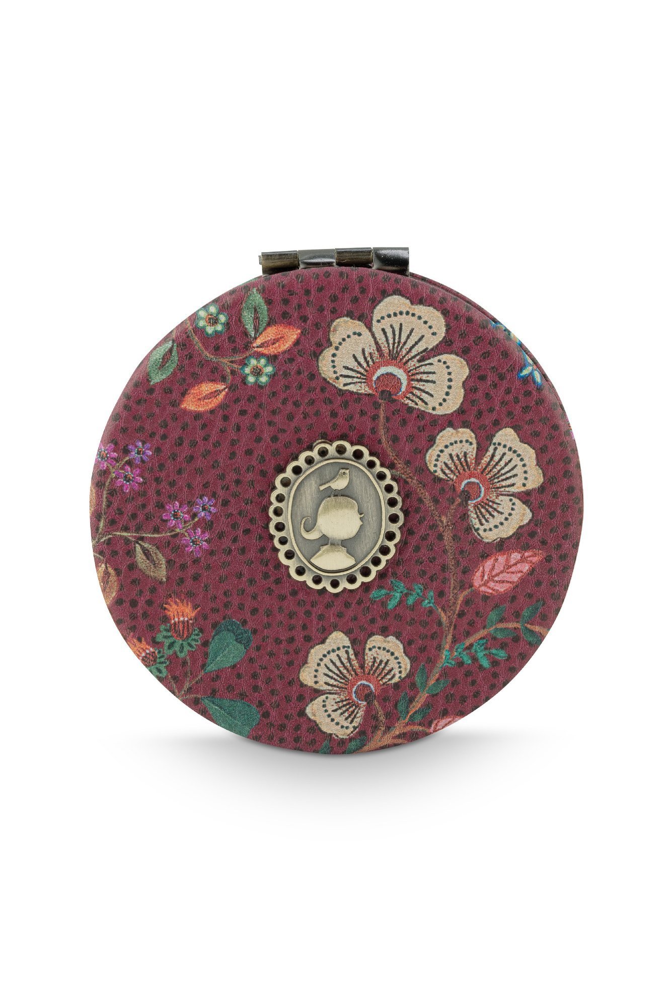 Зеркало карманное Flora Bangelore Mini Dark Pink ракурс 2