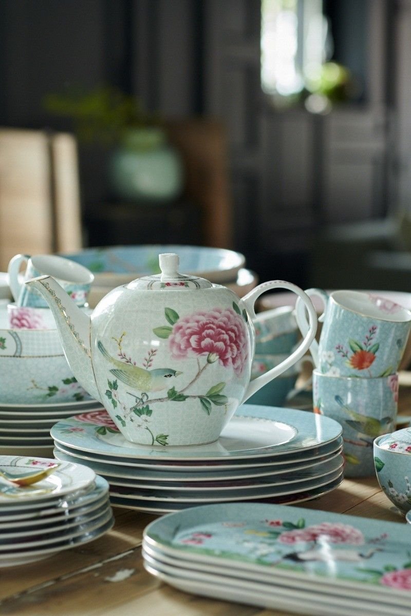 Чайник заварочный большой Blushing Birds White, 1,6 л