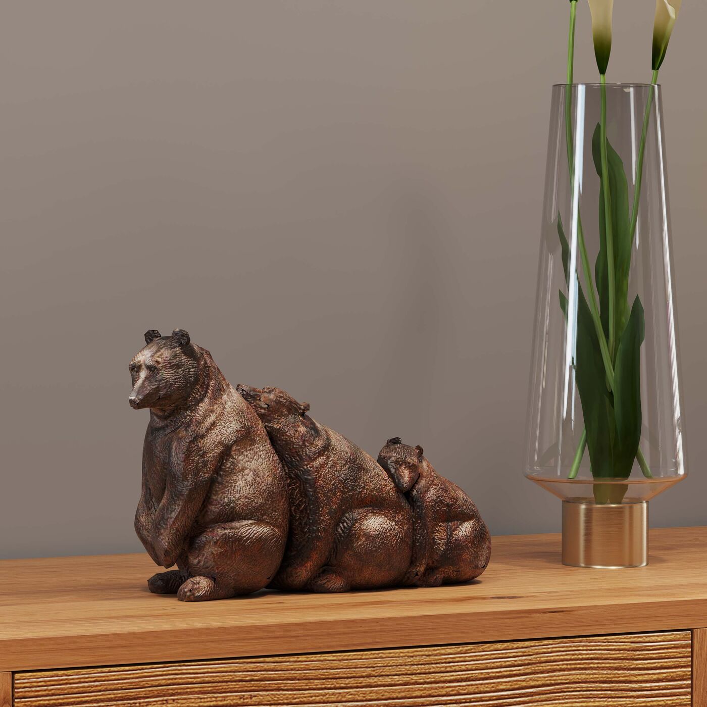 Фигура декоративная Relaxed Bear Family Расслабленное семейство медведей ракурс 9