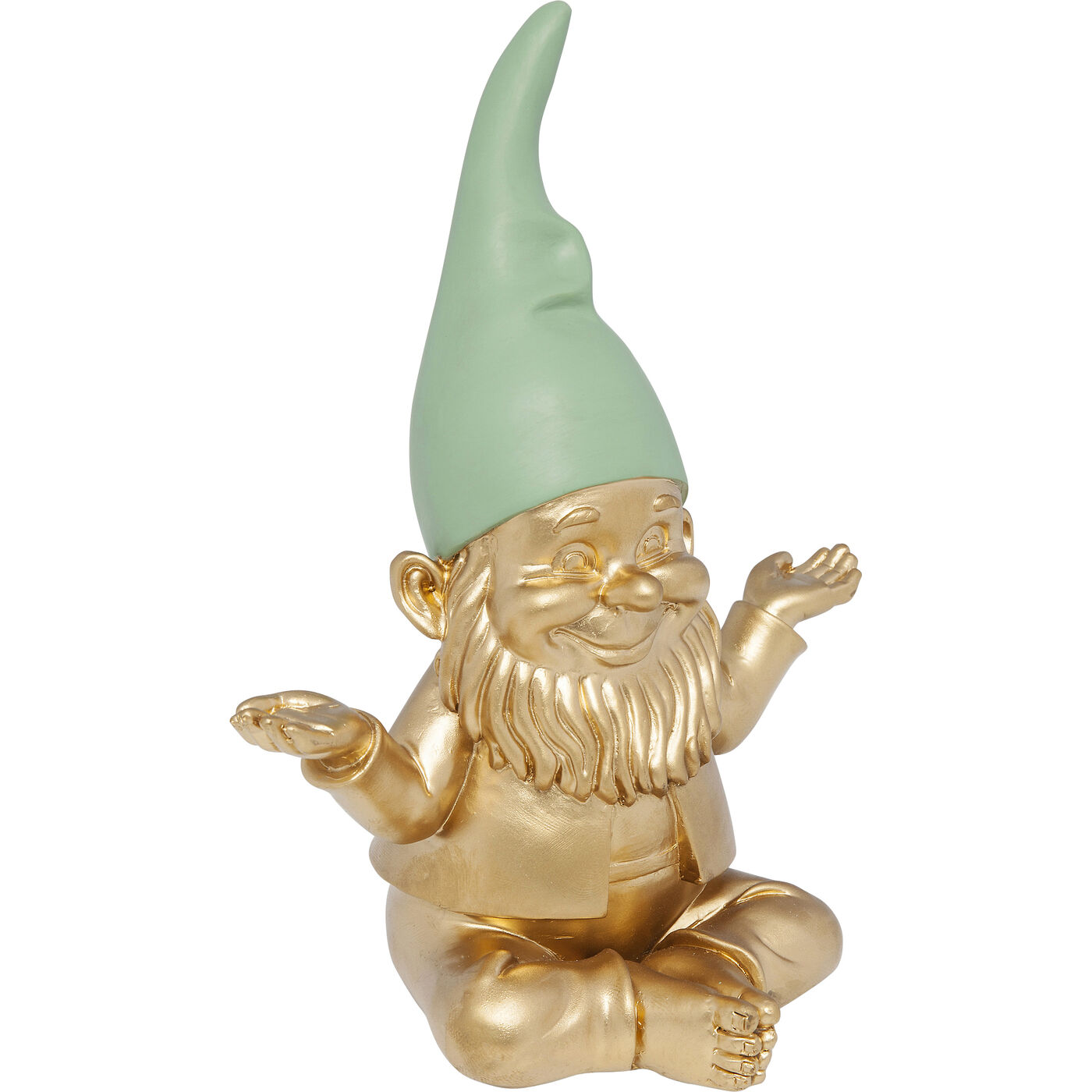 Фигура декоративная Zwerg Meditation Gold Green ракурс 5