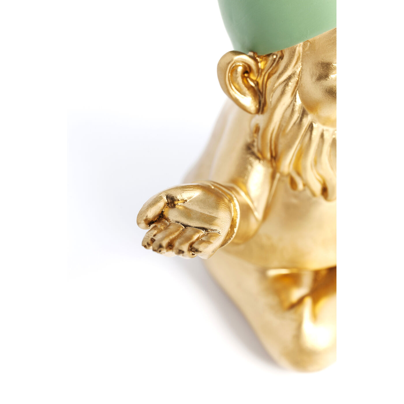 Фигура декоративная Zwerg Meditation Gold Green ракурс 2