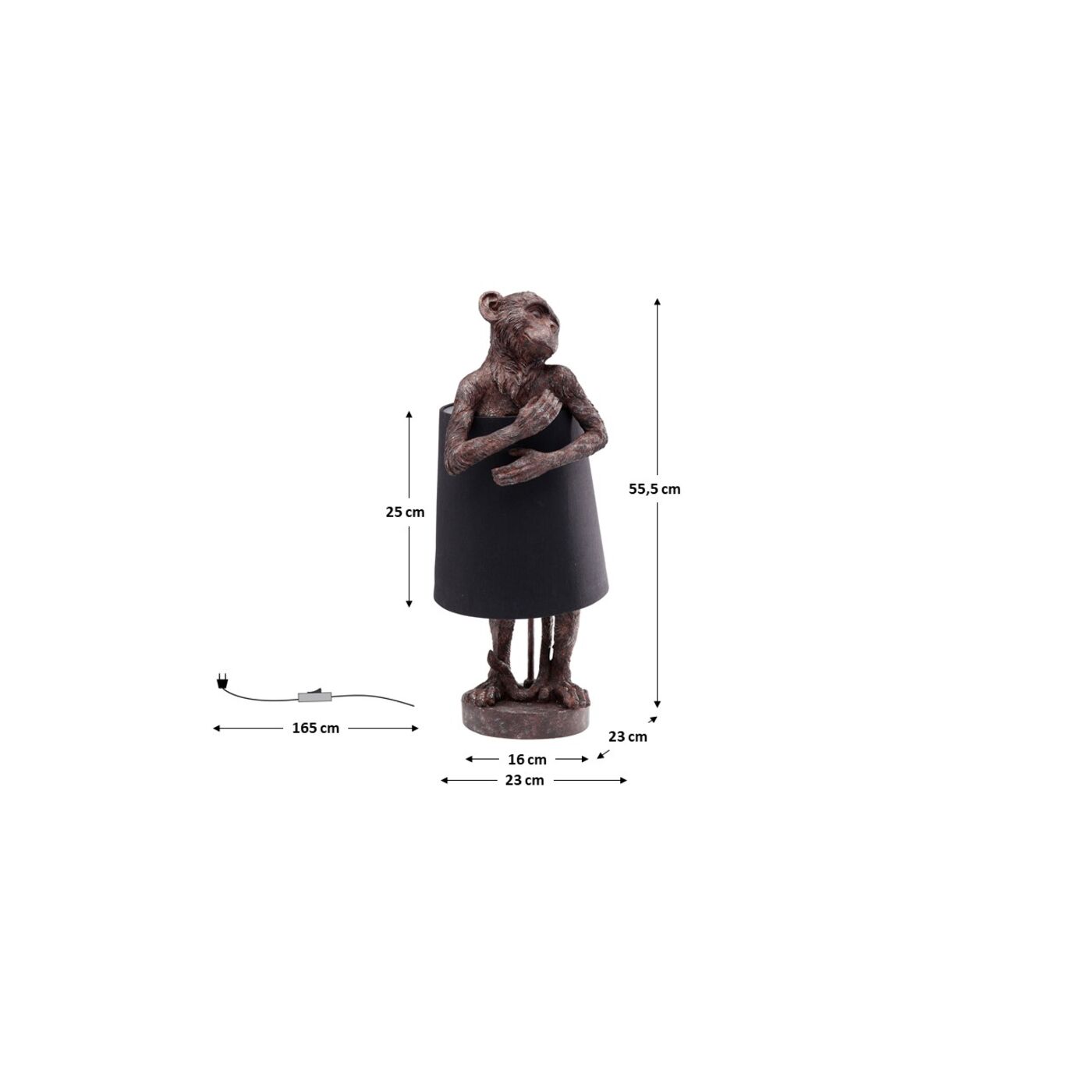 Светильник настольный Animal Monkey Brown Black ракурс 5