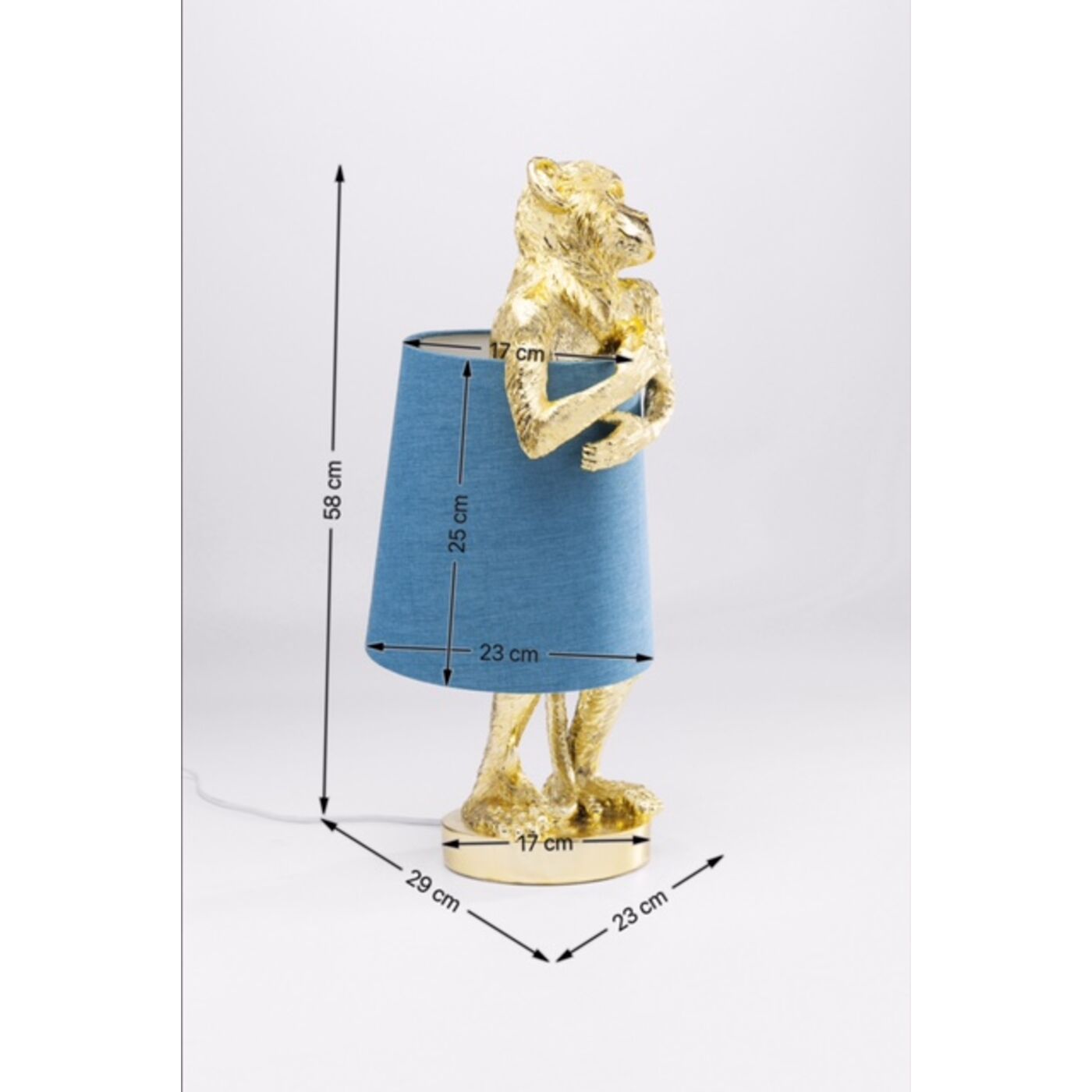 Светильник настольный Animal Monkey Gold Blue ракурс 4