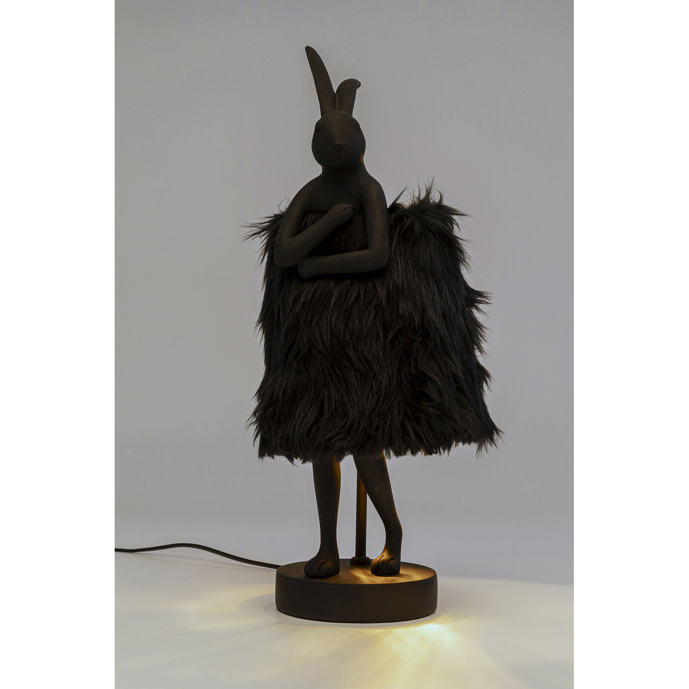 Светильник настольный Animal Rabbit Fur Black-Gold ракурс 8