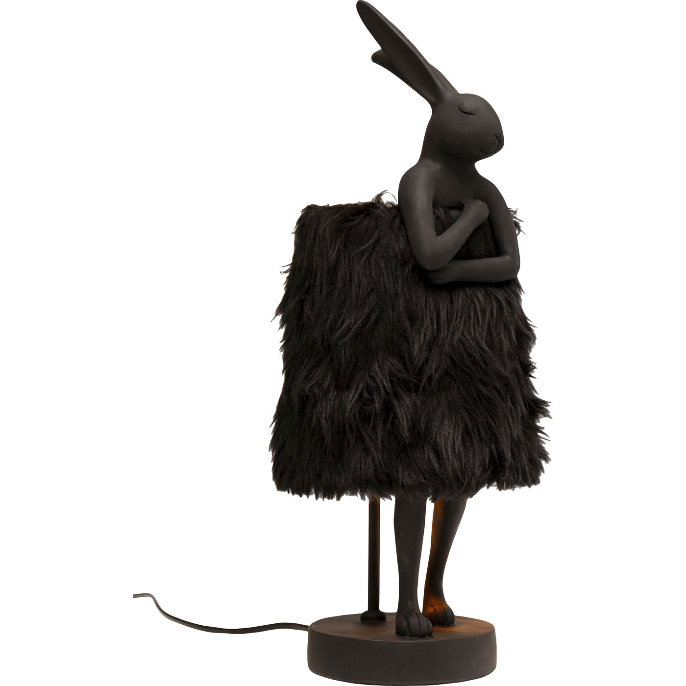 Светильник настольный Animal Rabbit Fur Black-Gold ракурс 7