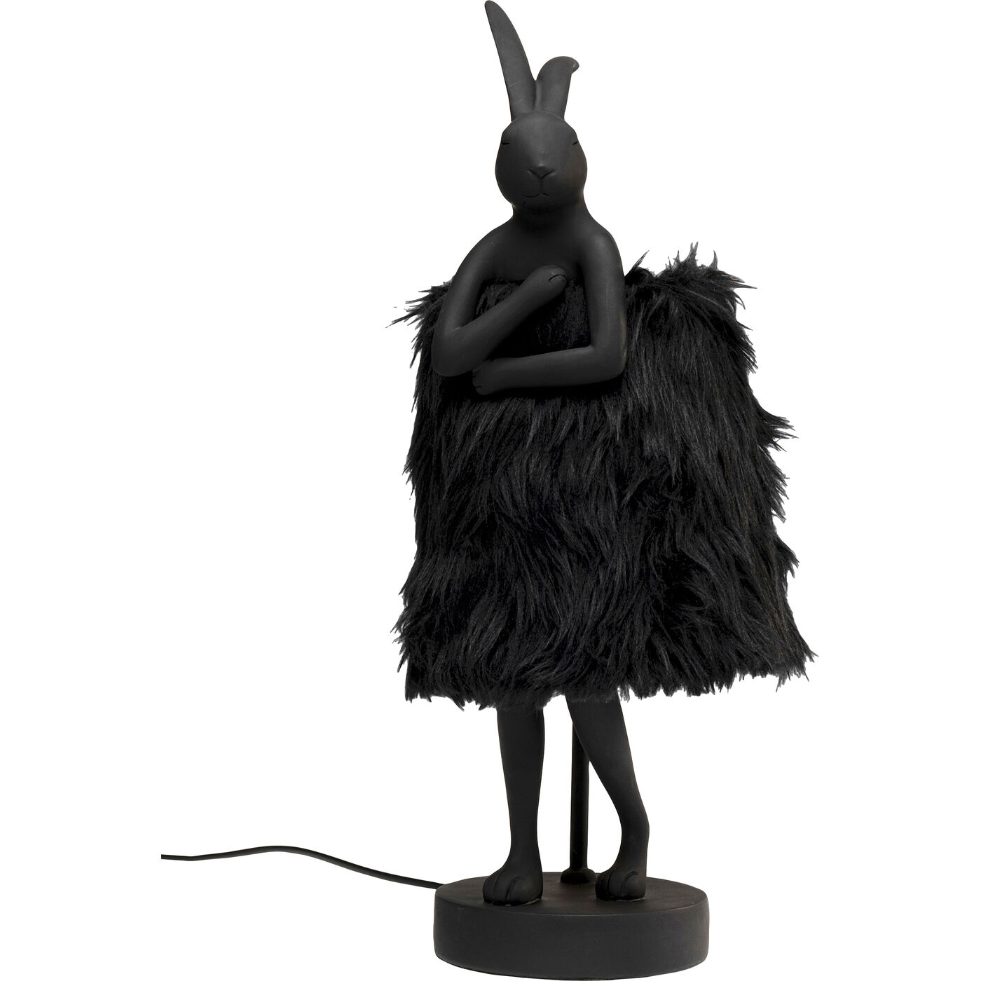 Светильник настольный Animal Rabbit Fur Black-Gold ракурс 2