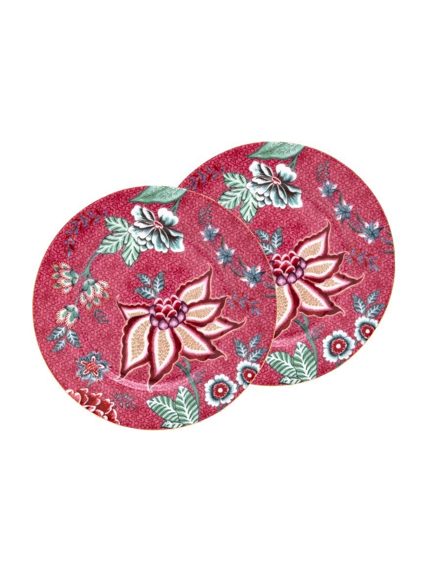 Набор тарелок (2 шт. по Ø17 см) Flower Festival Dark Pink ракурс 2