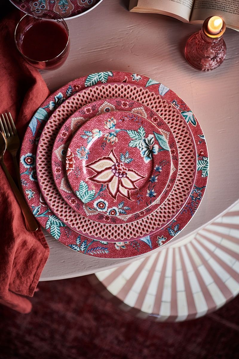 Набор тарелок (2 шт. по Ø17 см) Flower Festival Dark Pink ракурс 5
