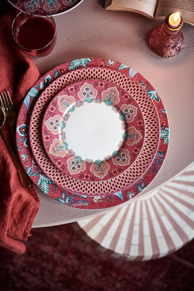 Набор тарелок (2 шт. по Ø21 см) Flower Festival Deco Dark Pink