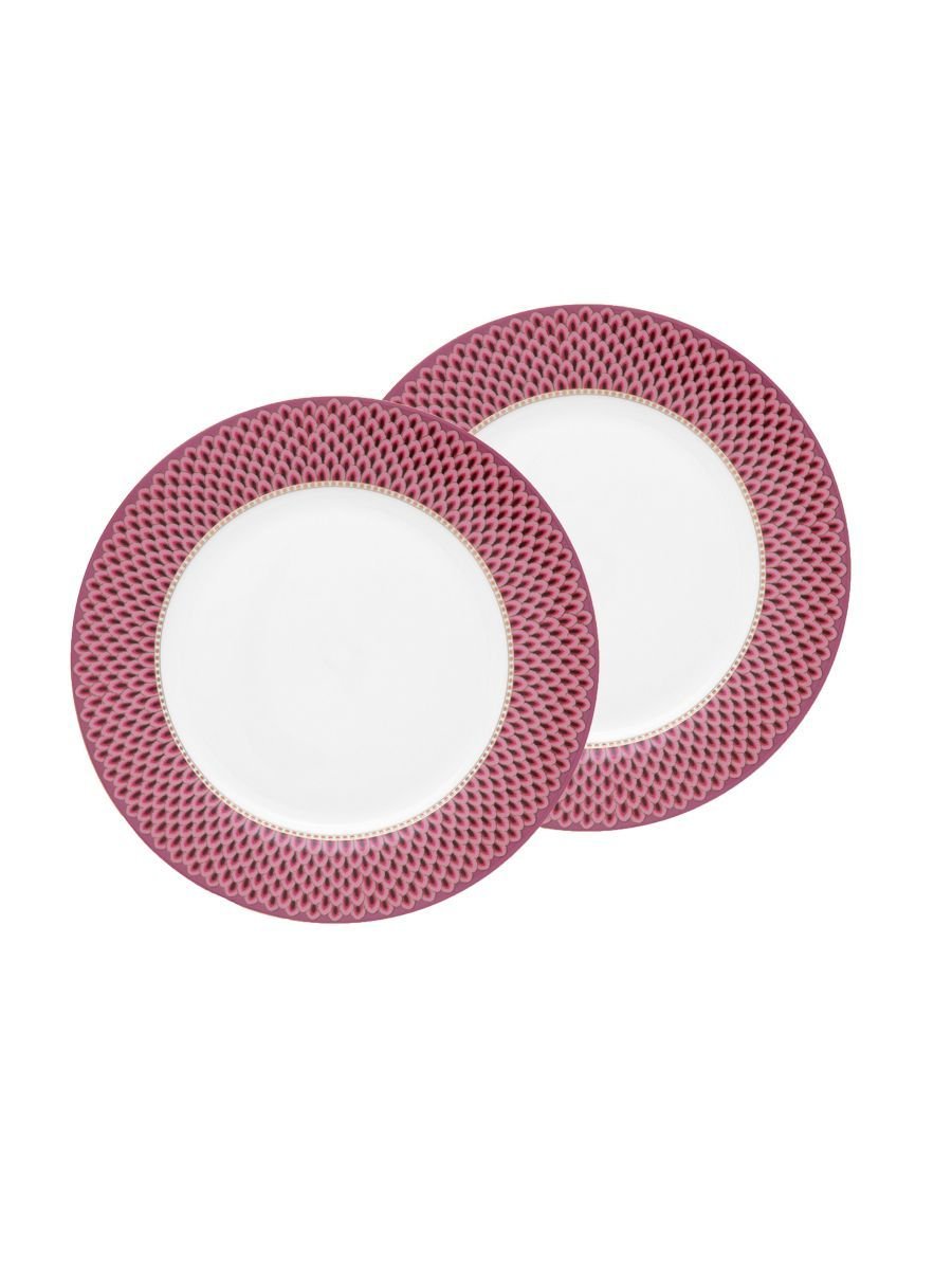 Набор тарелок (2 шт. по Ø26,5 см) Flower Festival Scallop Dark Pink ракурс 2