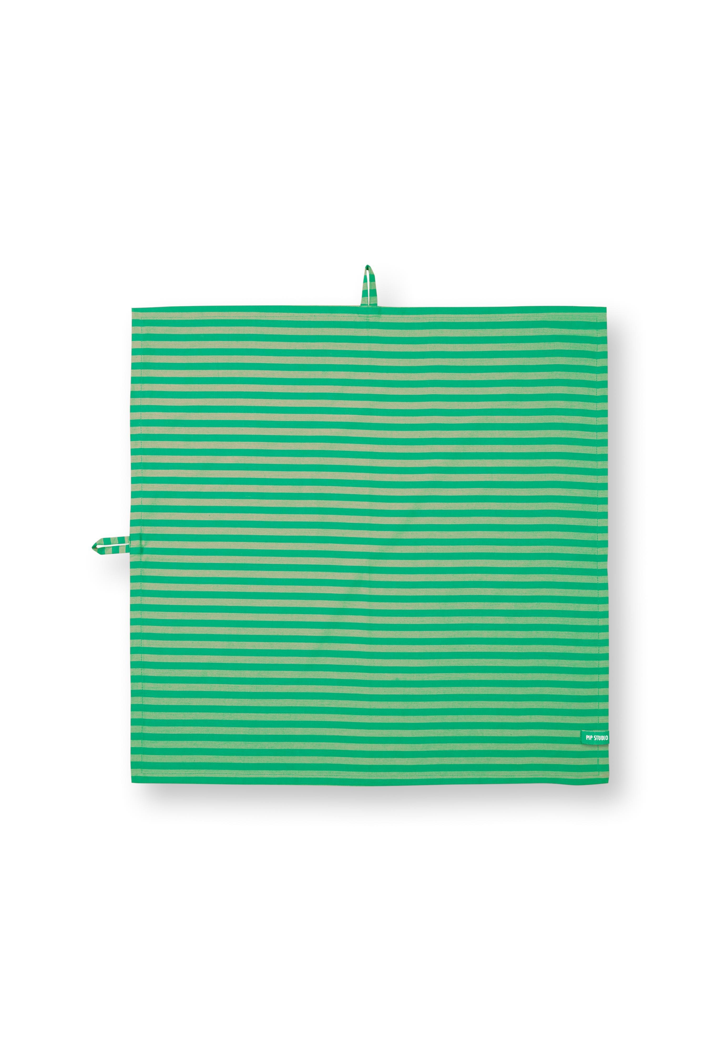 Набор полотенец кухонных (2 шт.) Stripes Green ракурс 3