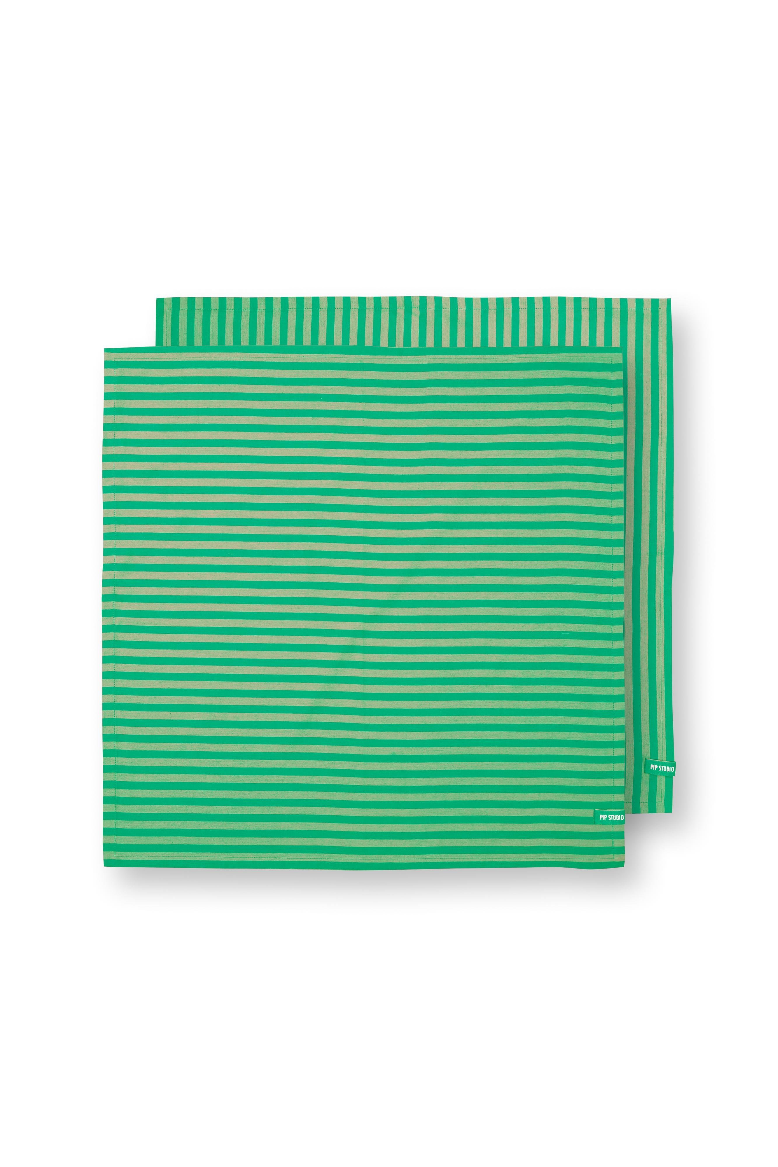 Набор полотенец кухонных (2 шт.) Stripes Green ракурс 2