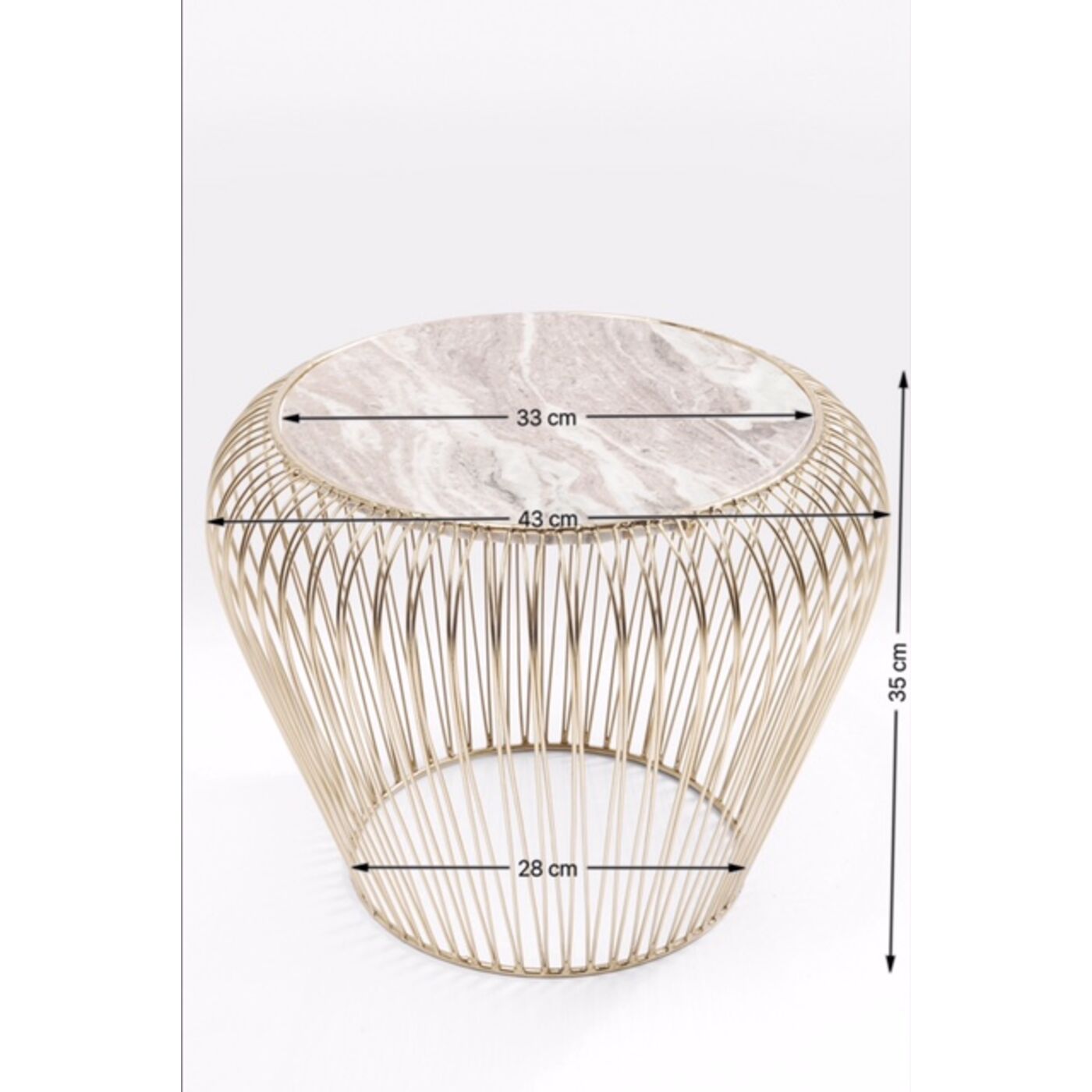 Стол приставной Beam Grey Marble Brass ракурс 6