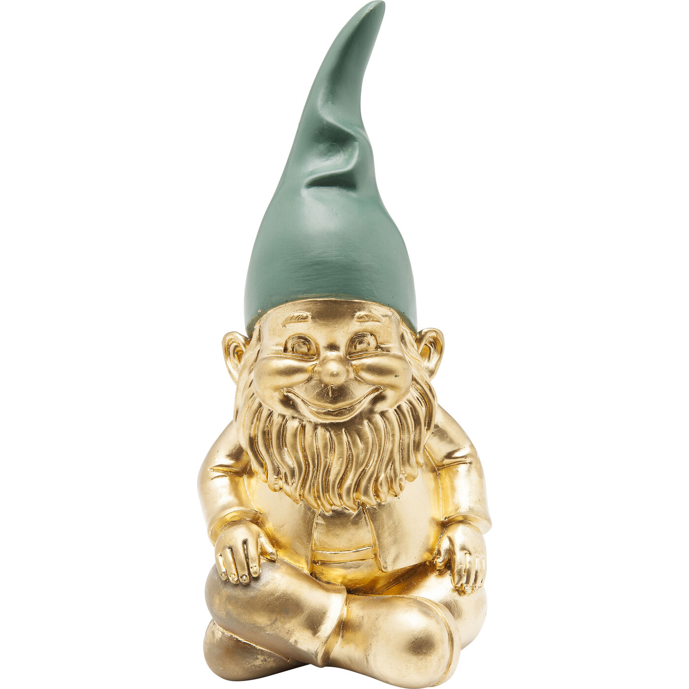 Фигура декоративная Zwerg Sitting Gold Green ракурс 2