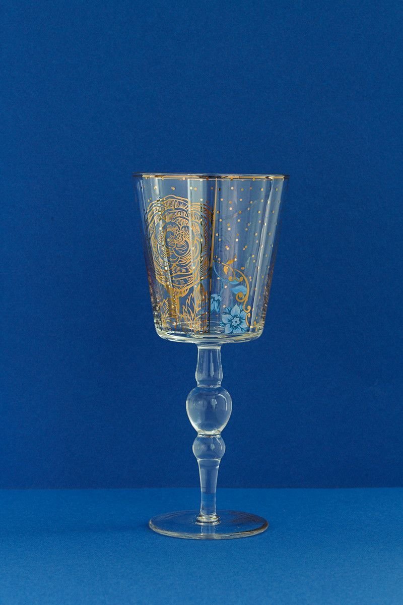 Набор бокалов для вина (6 шт.) Royal Golden Flower, 390 мл