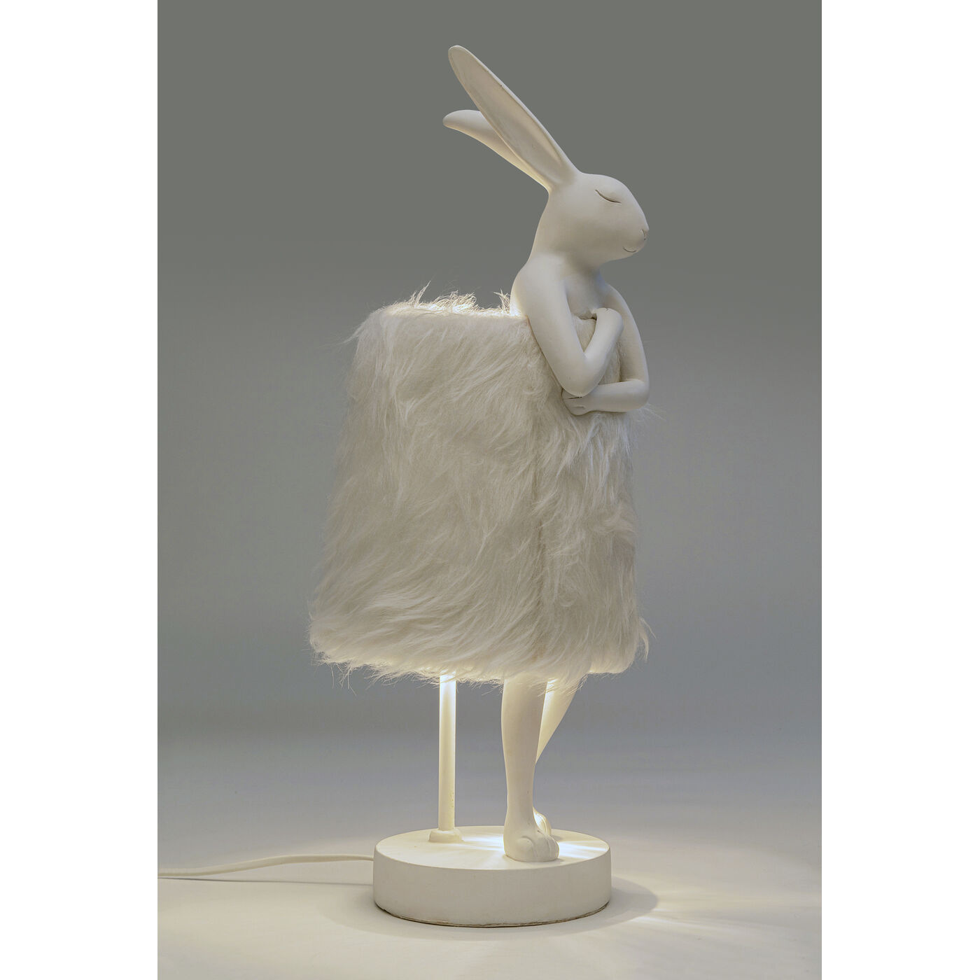 Светильник настольный Animal Rabbit Fur White-Silver ракурс 8