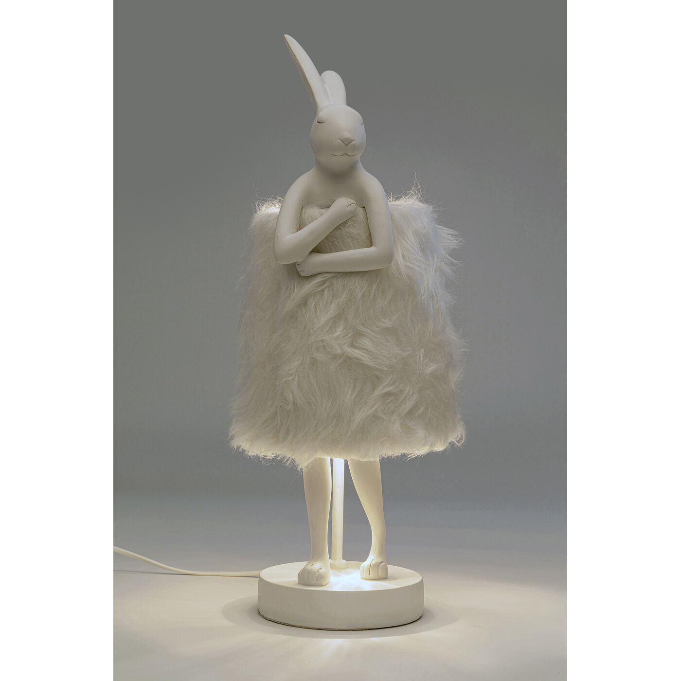 Светильник настольный Animal Rabbit Fur White-Silver ракурс 7