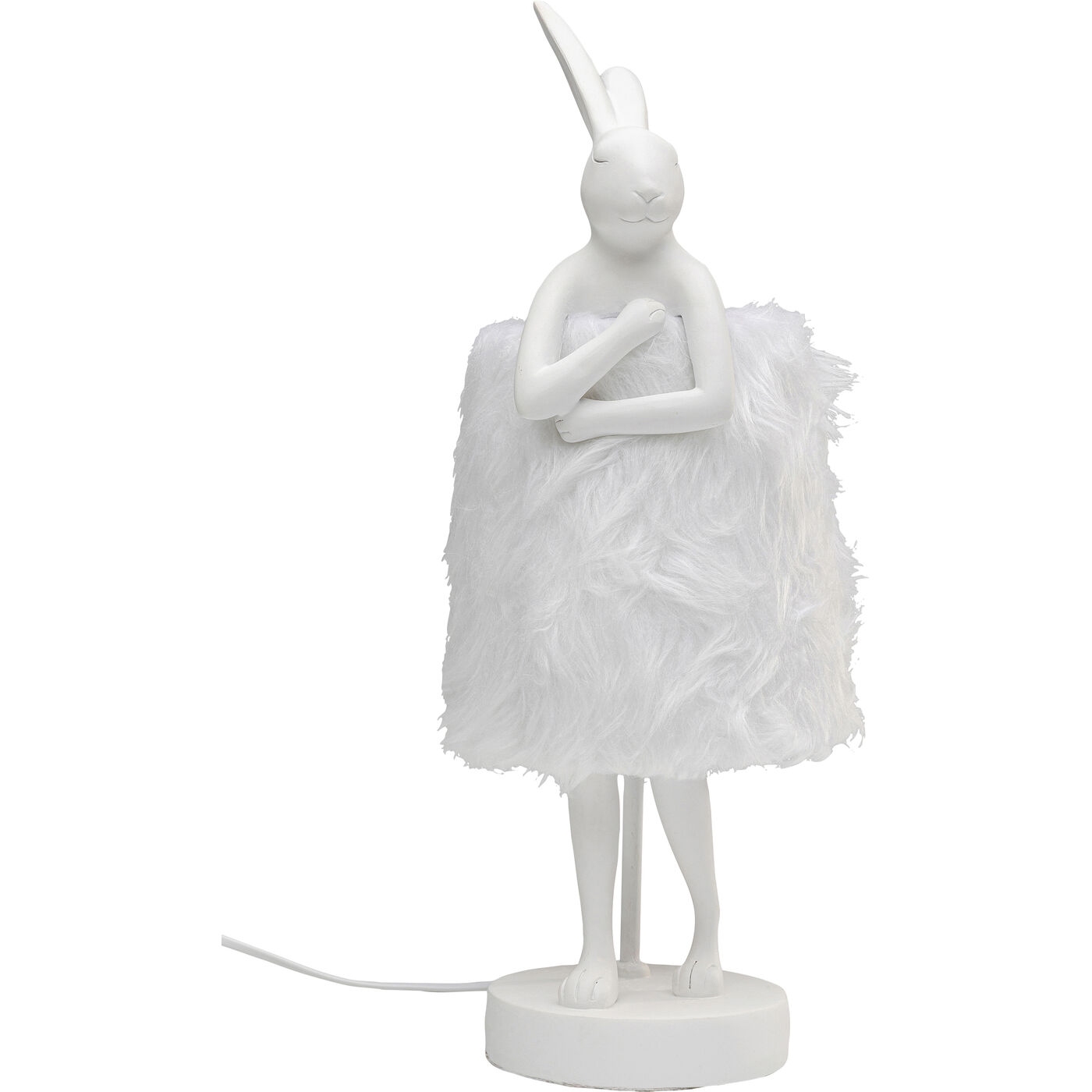 Светильник настольный Animal Rabbit Fur White-Silver ракурс 2