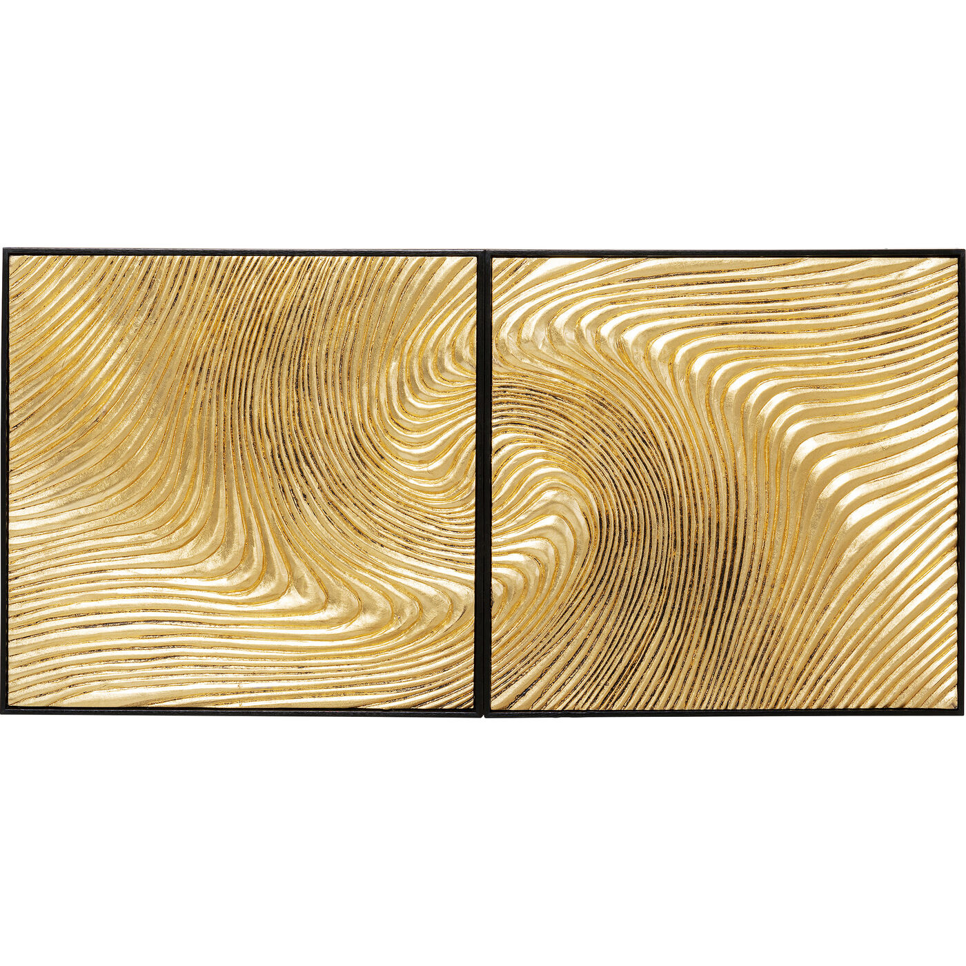 Панно настенное Wave Gold (2 шт.), 120x60 см