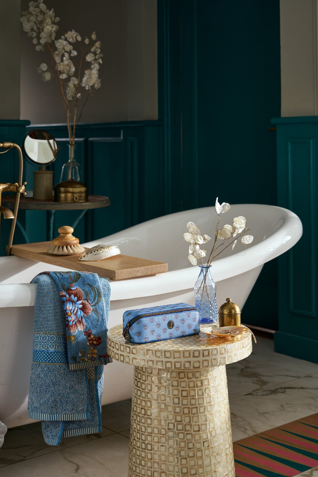 Косметичка маленькая Cyrille Jaipur Flower Blue, 1 л ракурс 4