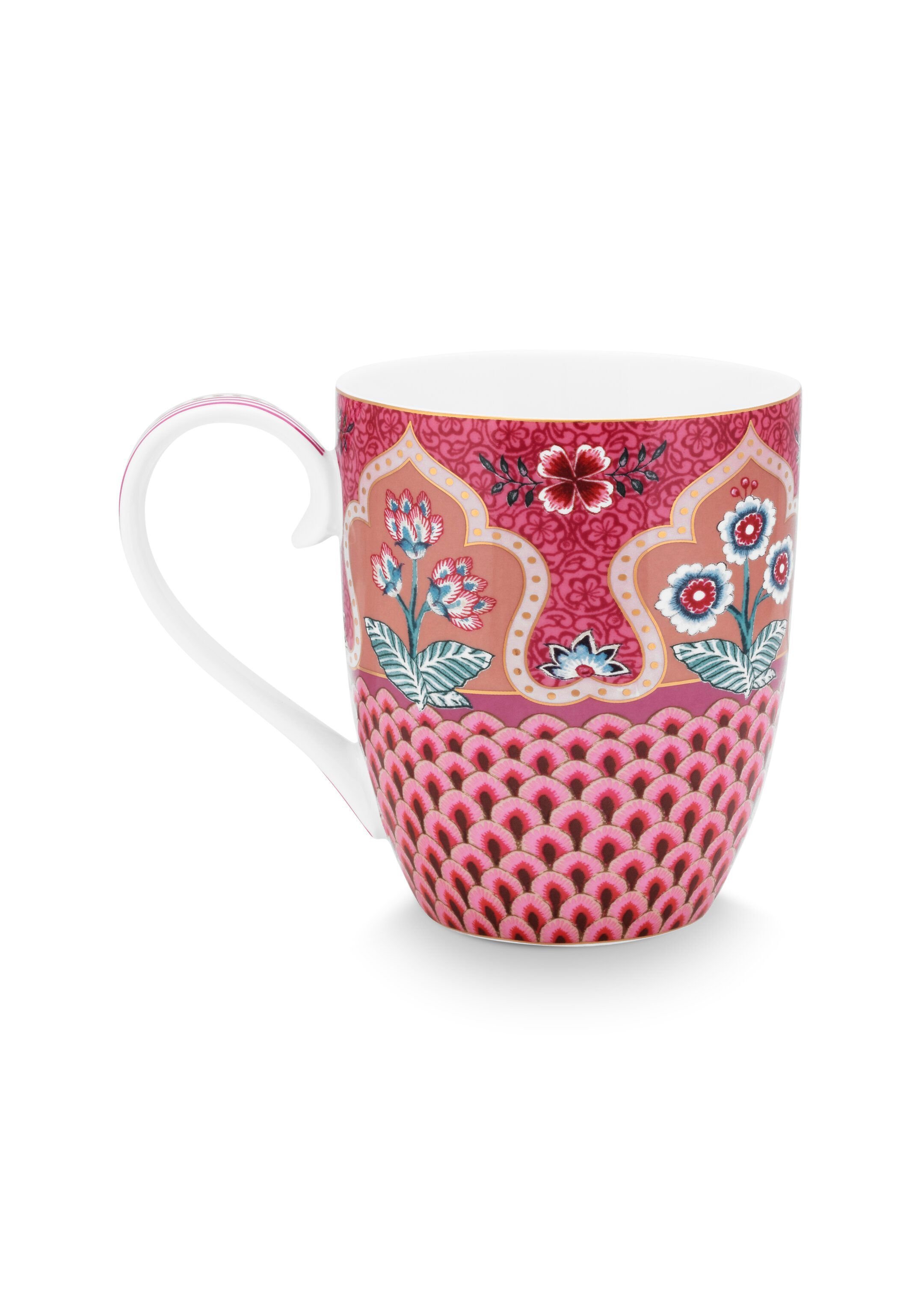 Набор кружек XL (2 шт. по 450 мл) Flower Festival Scallop Dark Pink ракурс 4