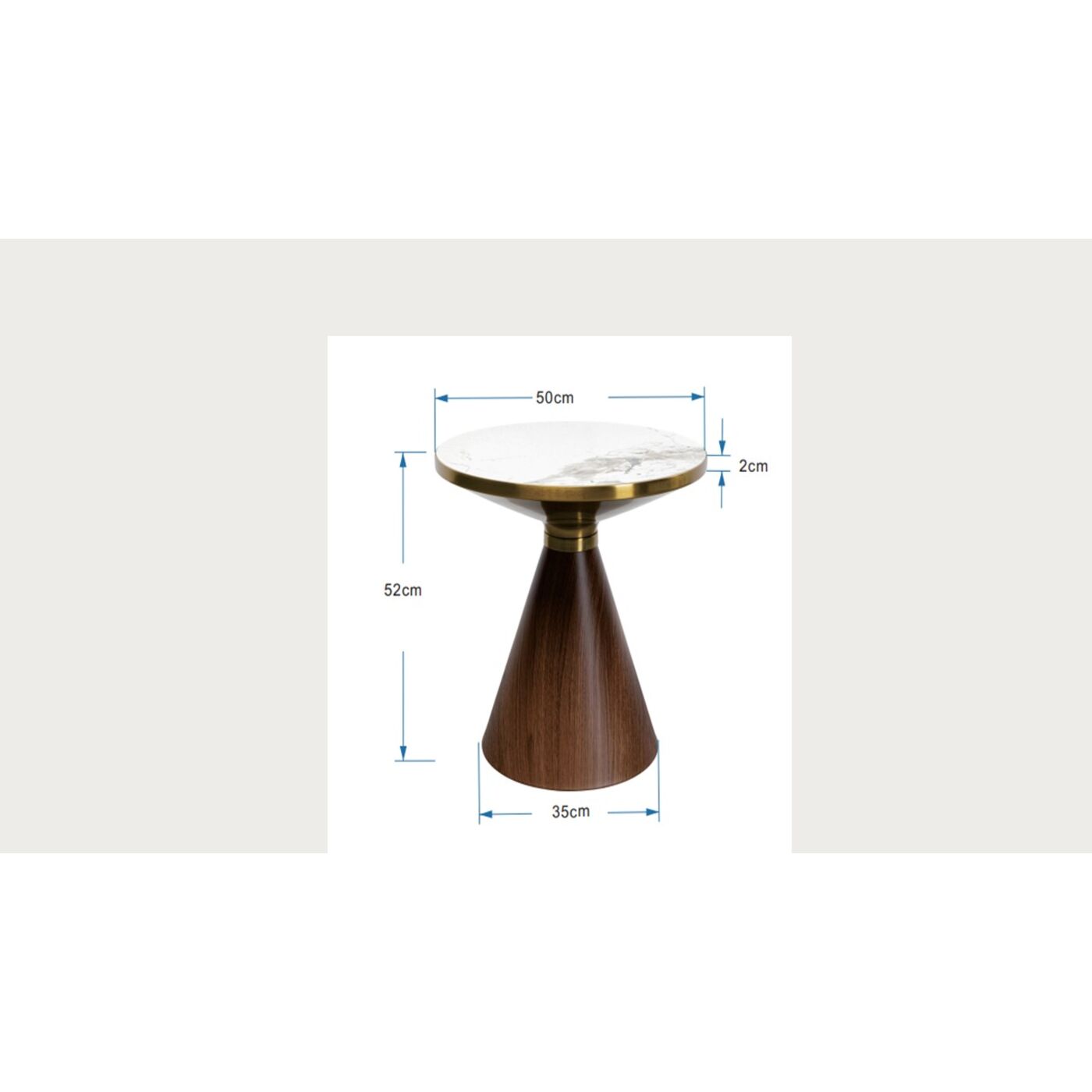 Стол кофейный Cono Marble ракурс 5