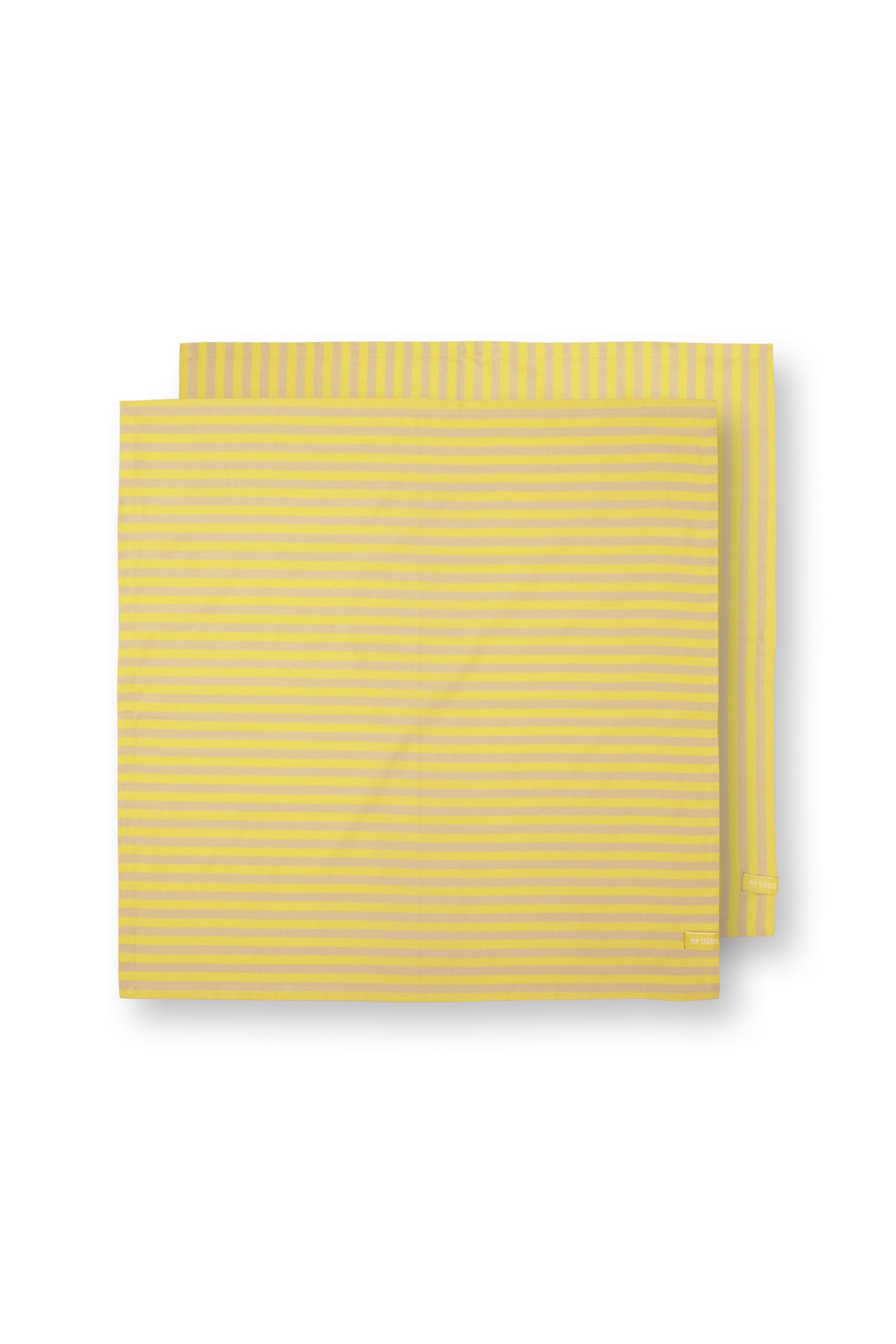 Набор полотенец кухонных (2 шт.) Stripes Yellow ракурс 2