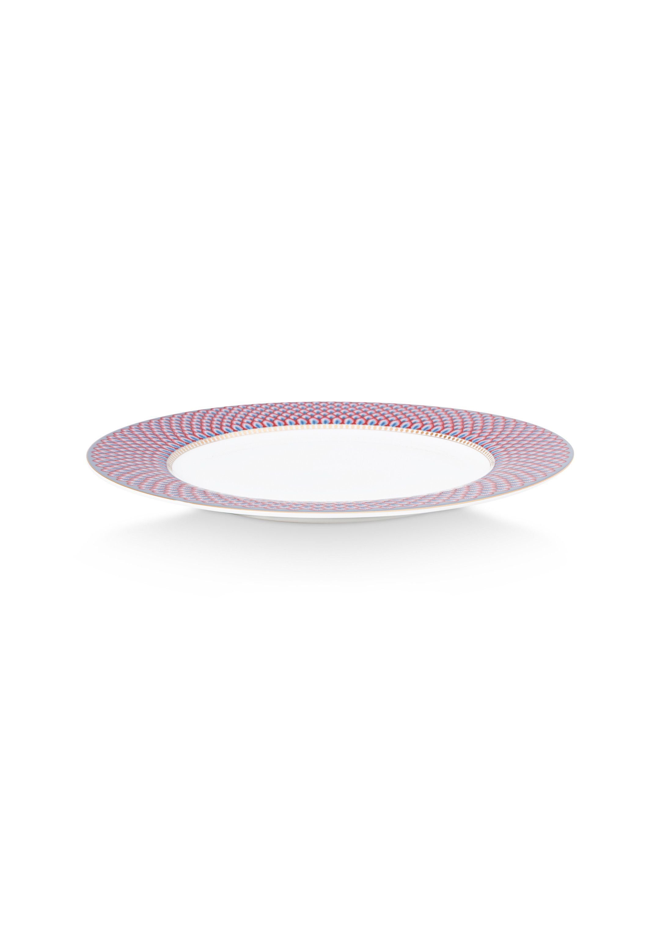 Набор тарелок (2 шт. по Ø26,5 см) Flower Festival Scallop Red-Light Blue ракурс 4