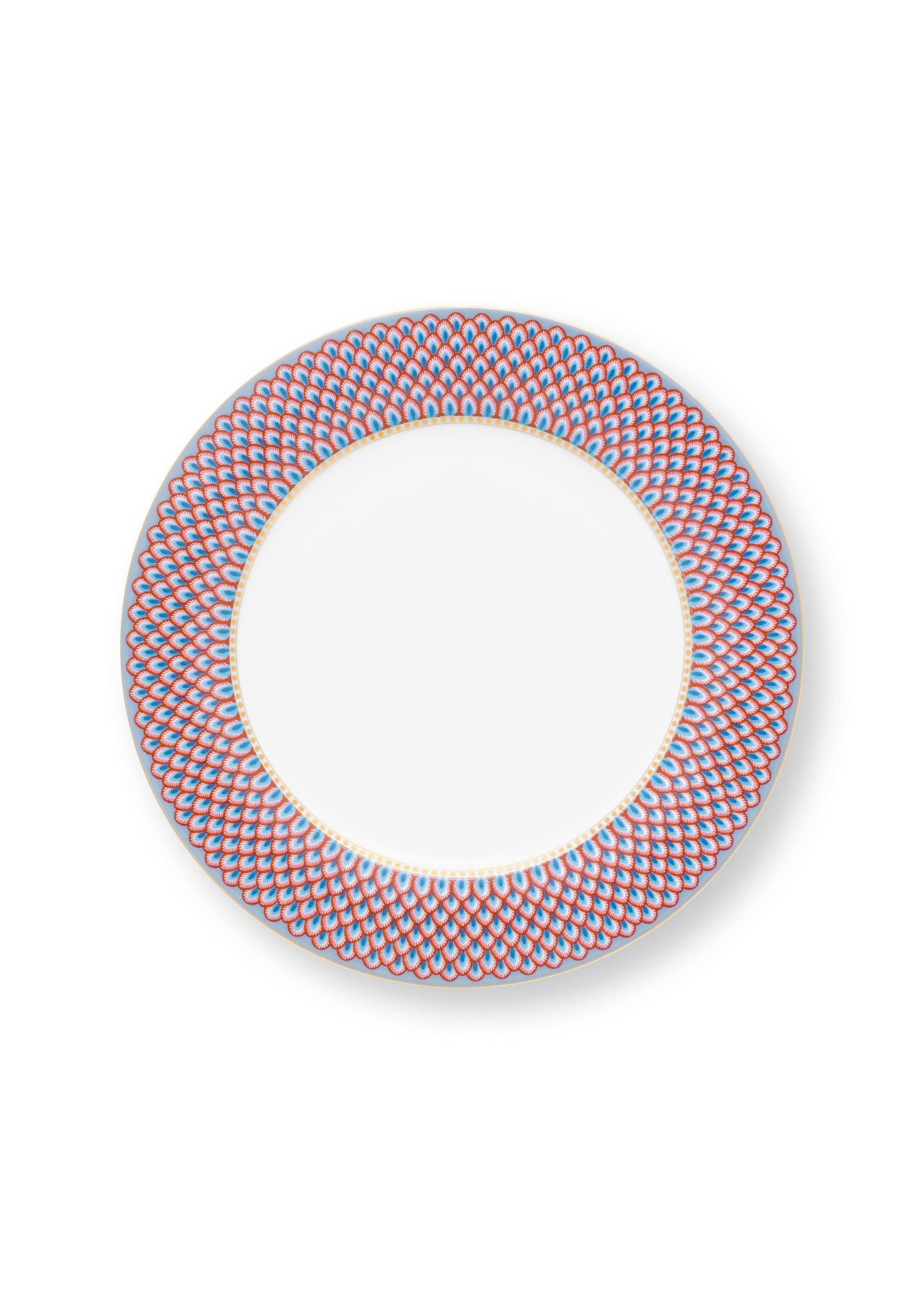 Набор тарелок (2 шт. по Ø26,5 см) Flower Festival Scallop Red-Light Blue ракурс 3