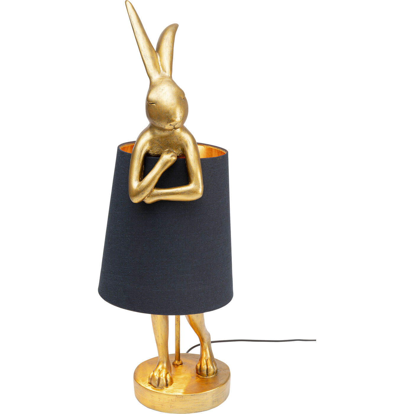 Светильник настольный Animal Rabbit Gold-Black ракурс 2