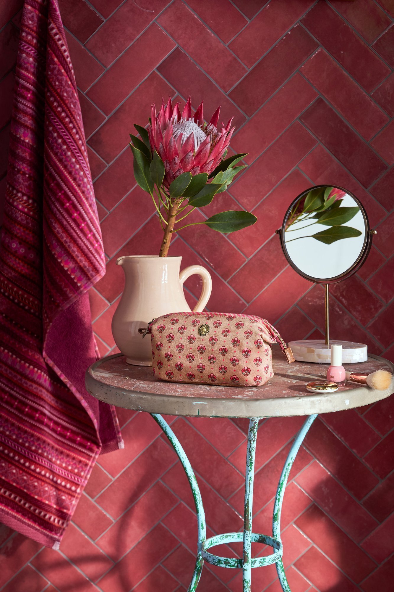 Косметичка маленькая Jaipur Flower Sand-Pink, 1 л ракурс 4