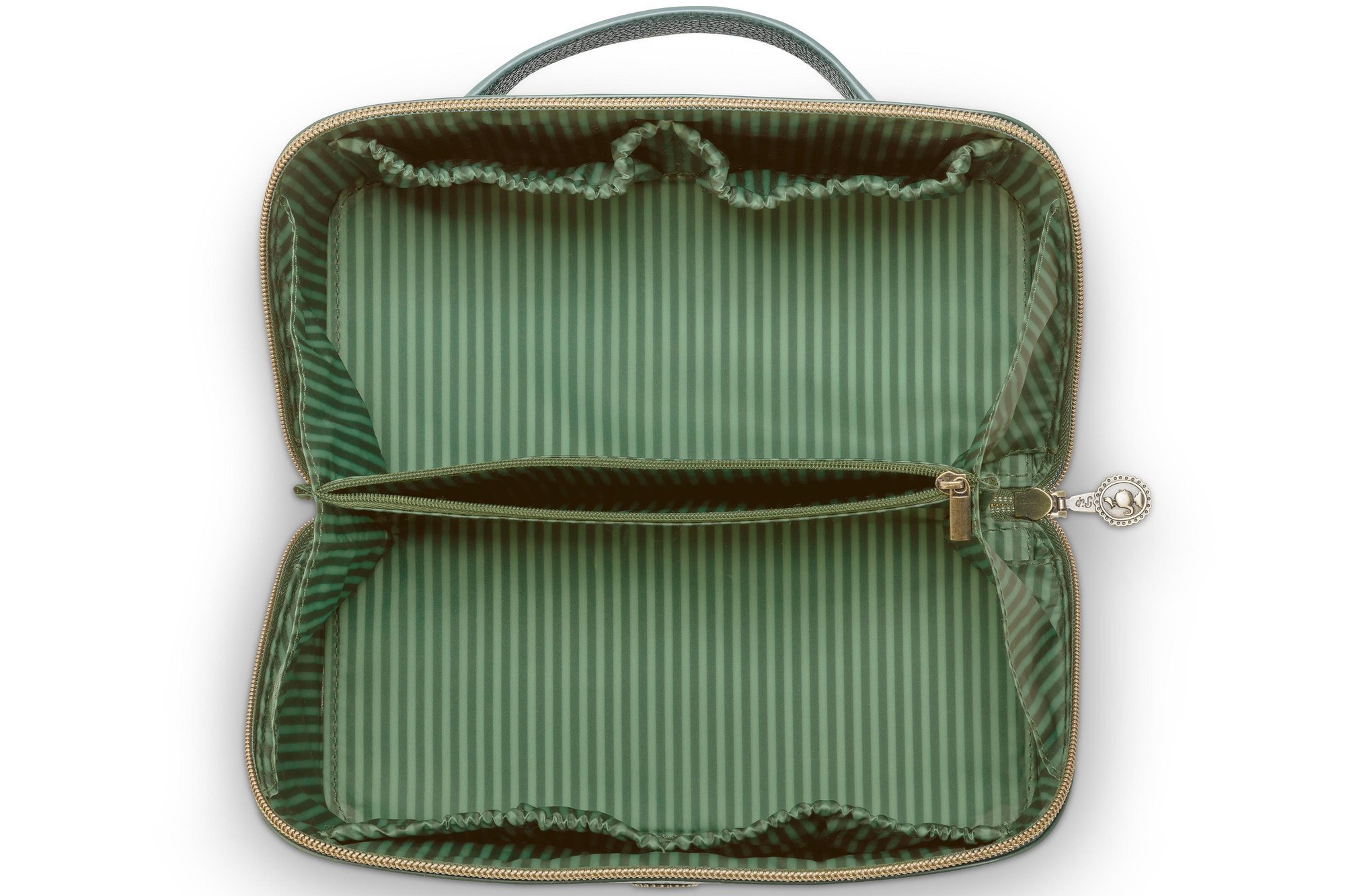 Косметичка средняя Cyrille Quilted Daisy Dreams Green, 4,5 л, 23,5х10,5х11 ракурс 4