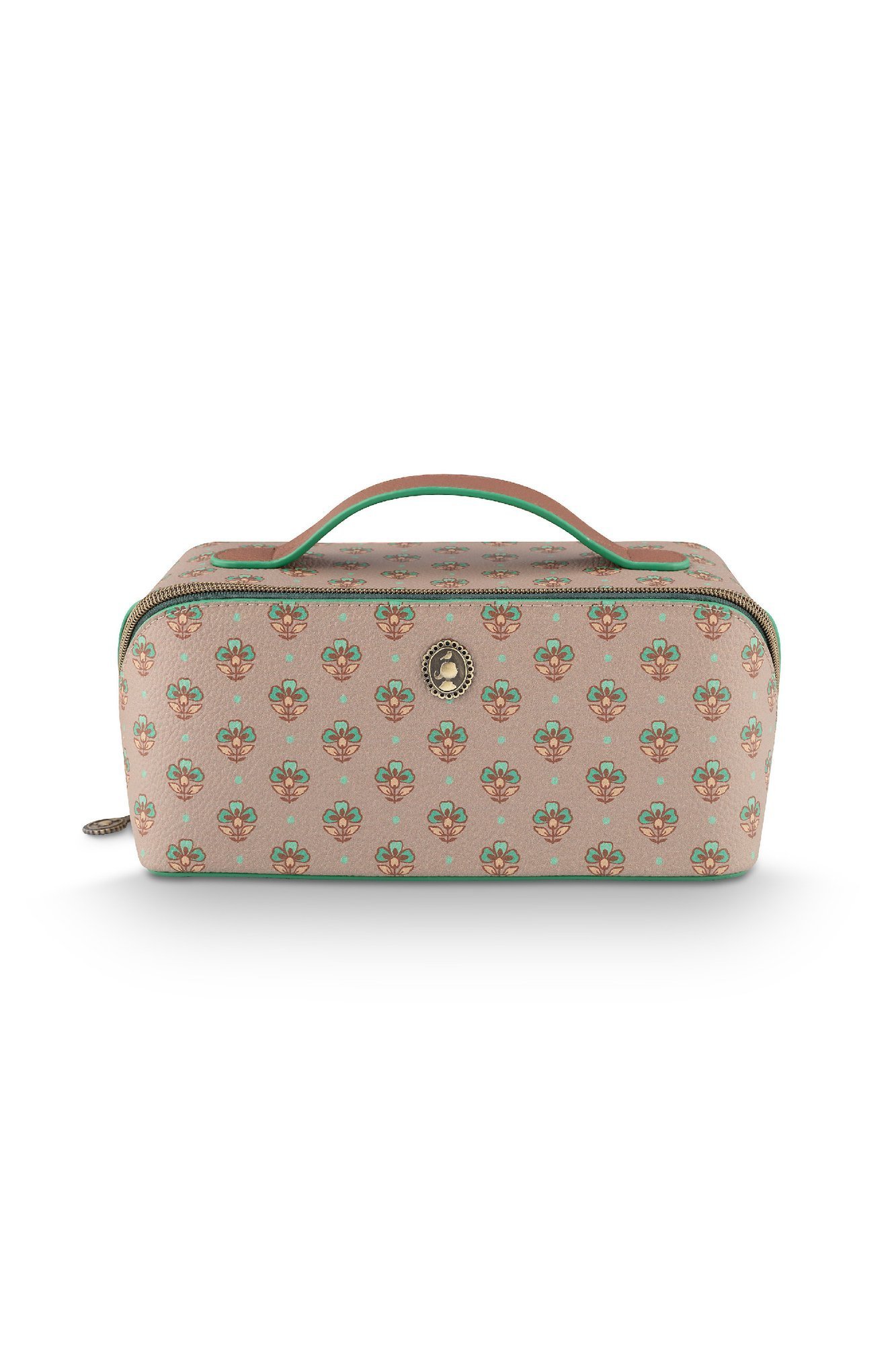 Косметичка средняя Cyrille Jaipur Flower Khaki-Green, 4,5 л, 23,5х10,5х11 ракурс 2