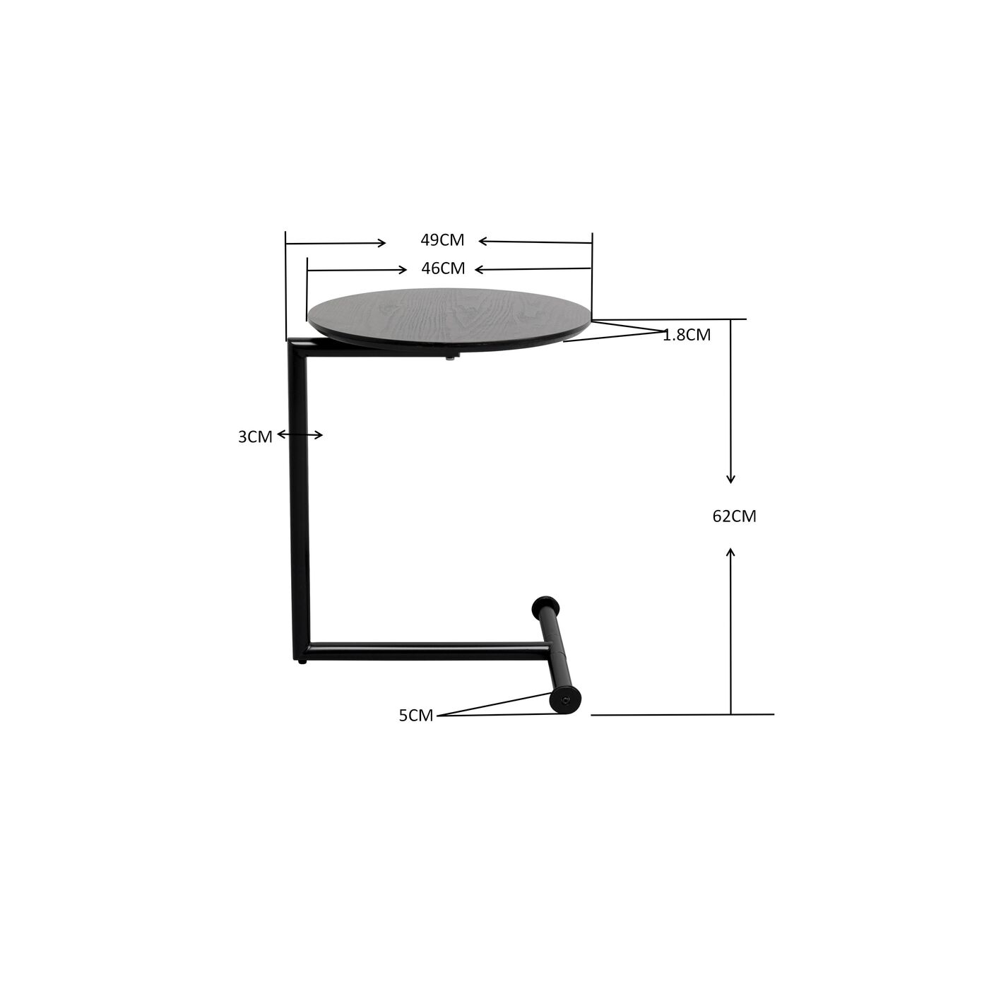 Стол приставной Easy Living Clear ракурс 3