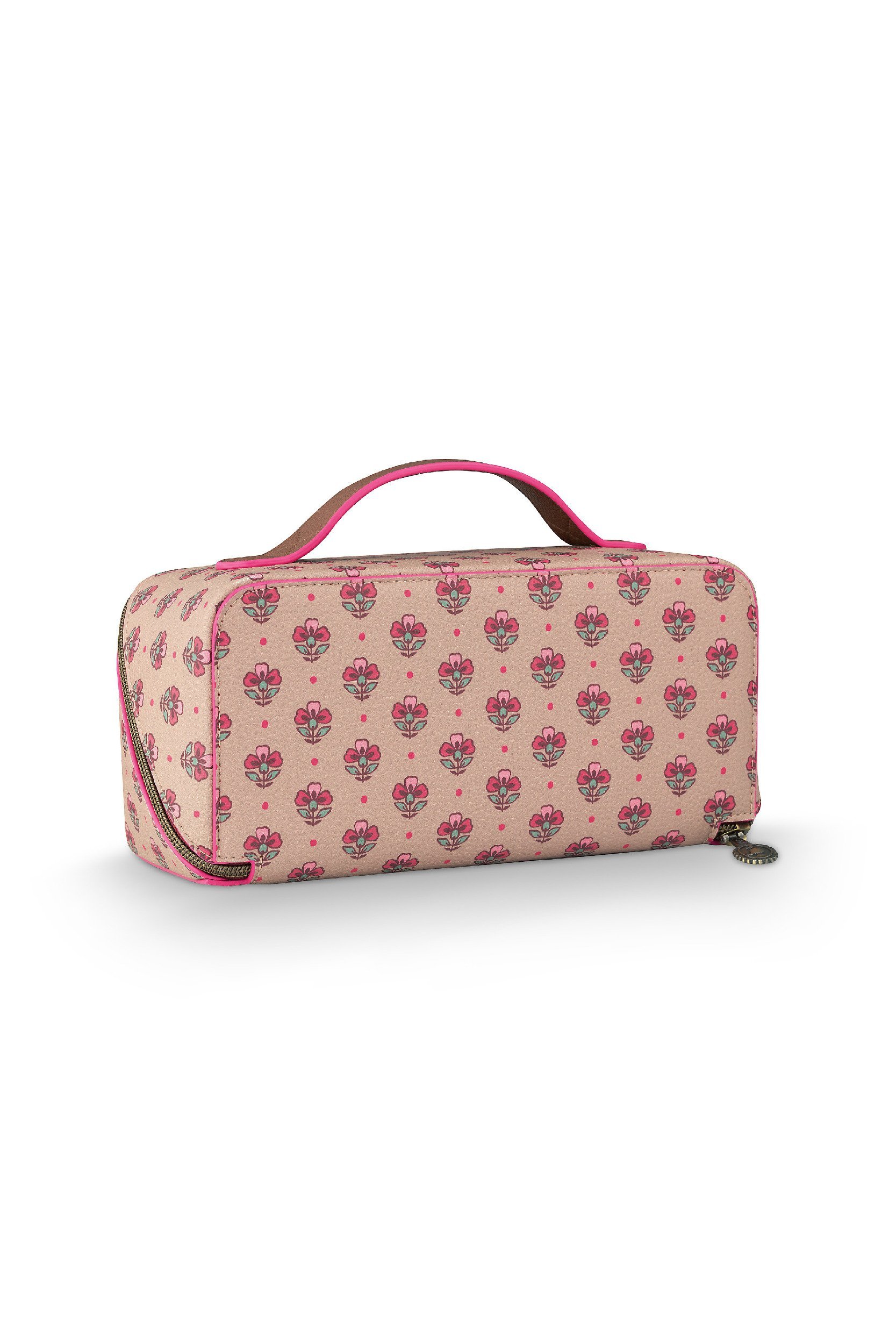 Косметичка средняя Cyrille Jaipur Flower Sand-Pink, 4,5 л, 23,5х10,5х11 ракурс 3