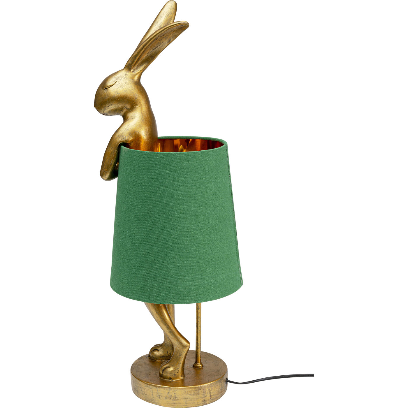 Светильник настольный Animal Rabbit Gold-Green ракурс 10