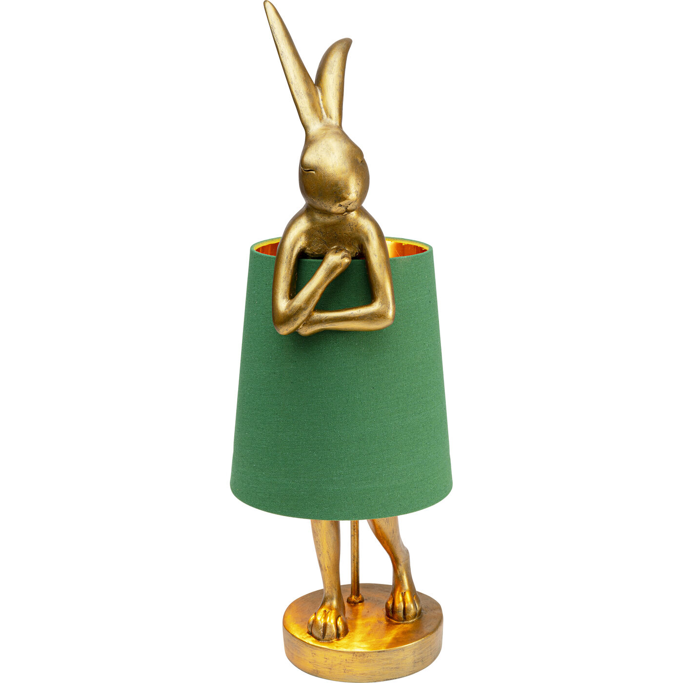 Светильник настольный Animal Rabbit Gold-Green ракурс 2