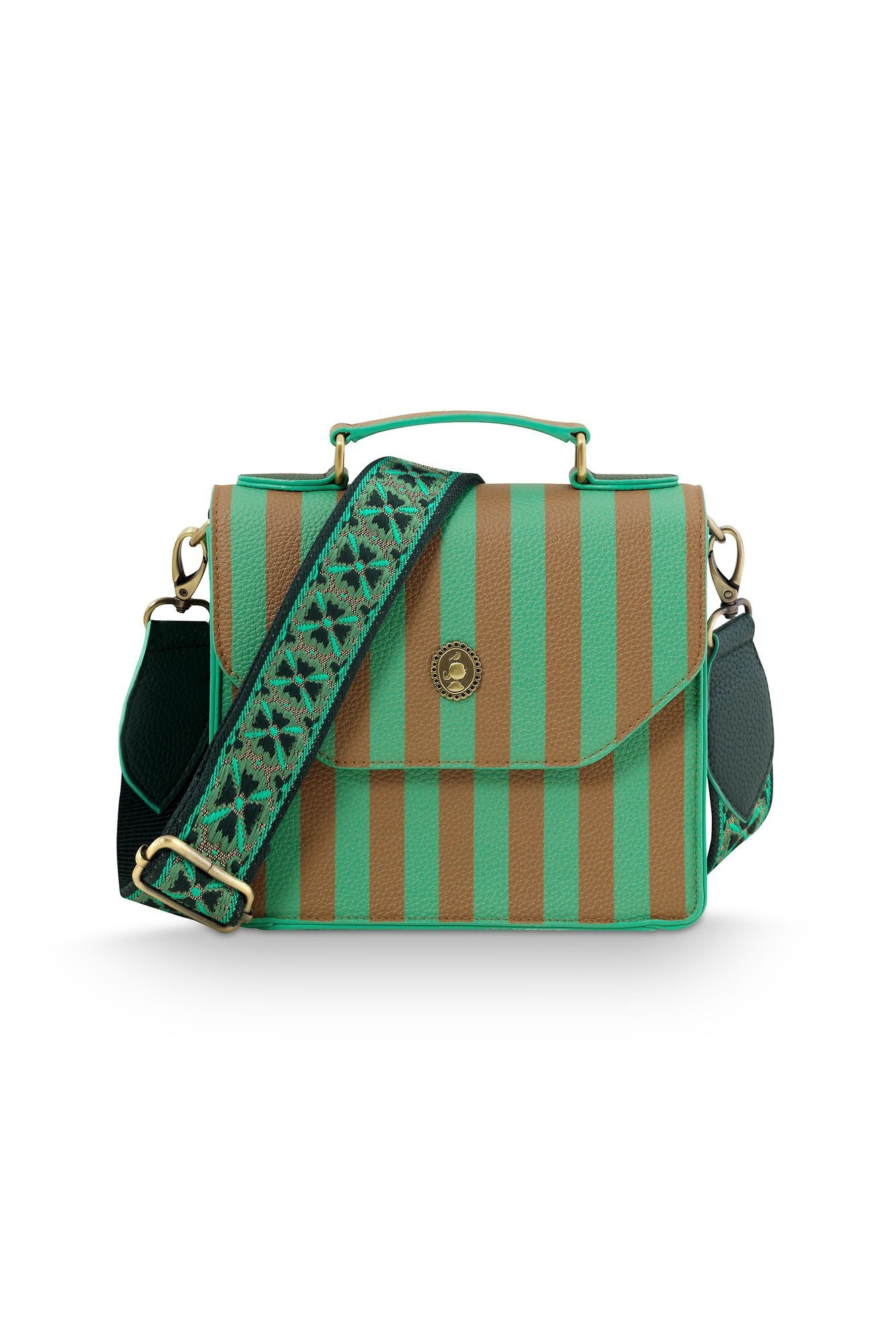 Сумка маленькая Frances Stripe Green, 1,8 л ракурс 2