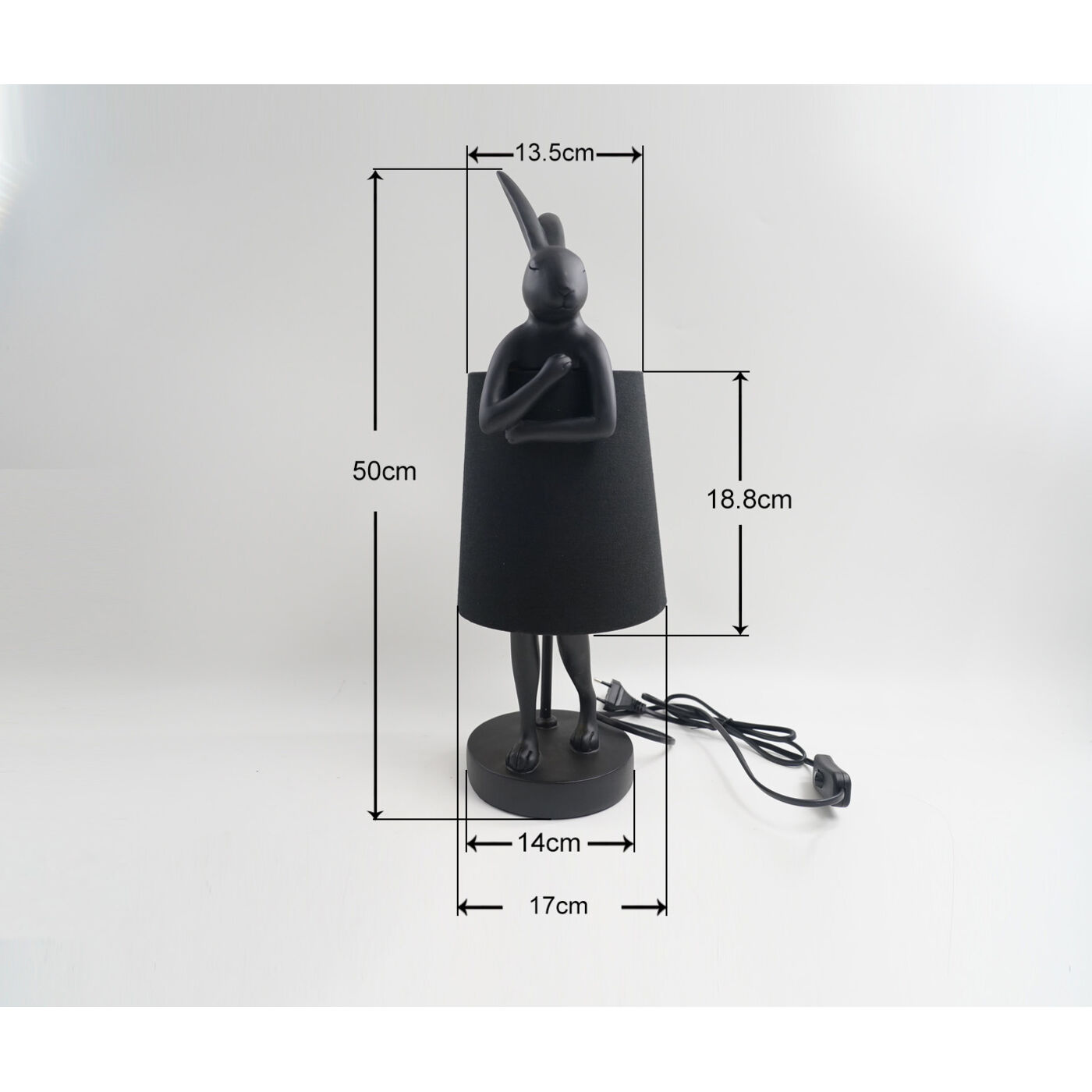 Светильник настольный Animal Rabbit Matt Black ракурс 6