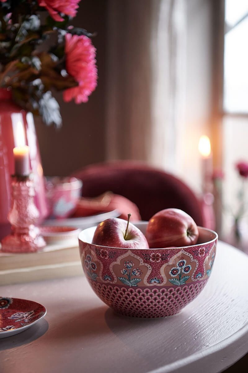 Набор пиал (2 шт. по Ø18 см) Flower Festival Scallop Deco Dark Pink