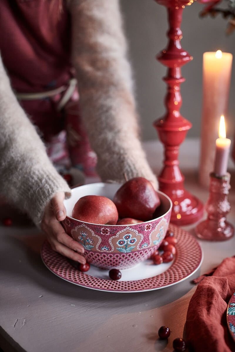 Набор пиал (2 шт. по Ø18 см) Flower Festival Scallop Deco Dark Pink ракурс 7