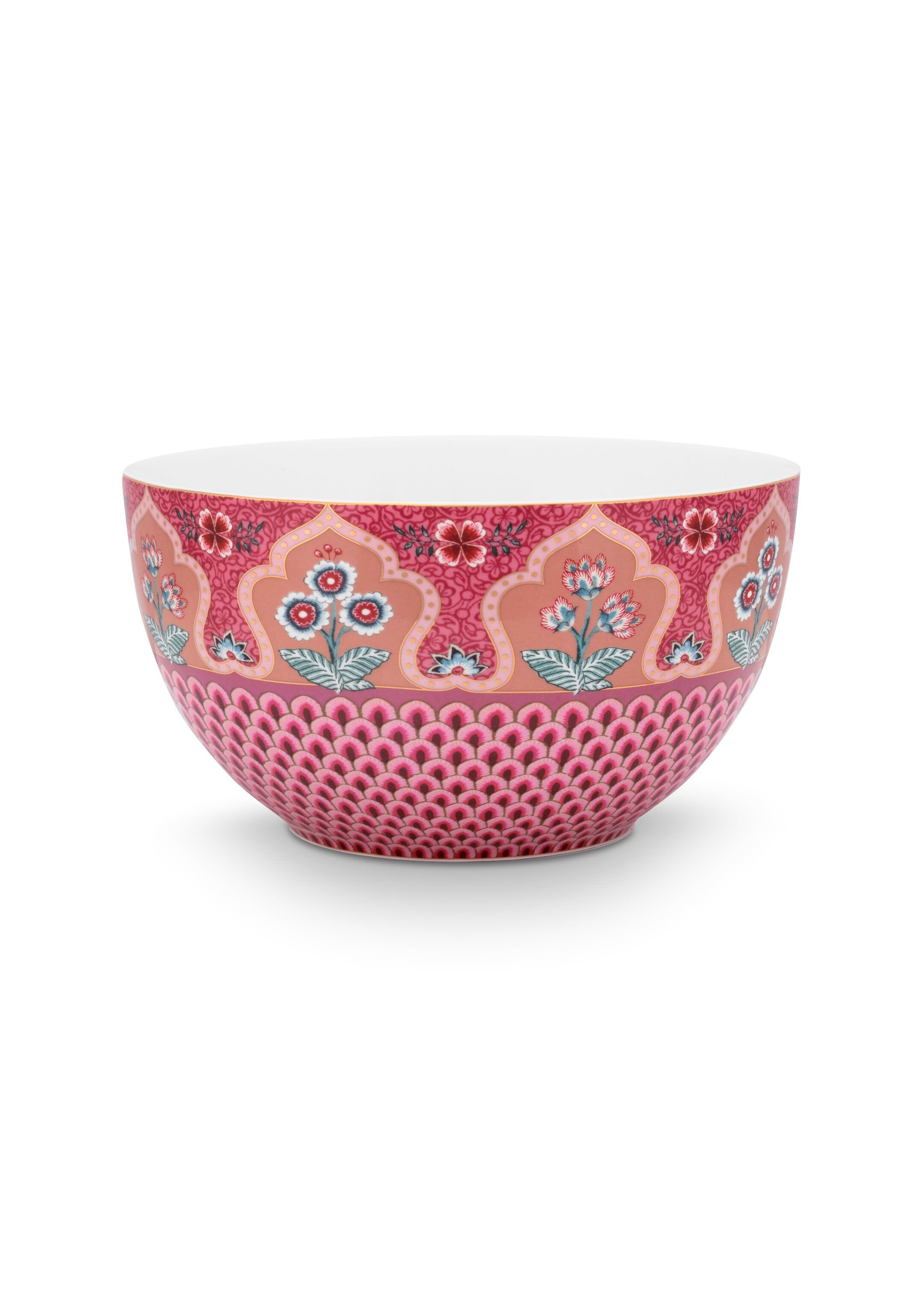 Набор пиал (2 шт. по Ø18 см) Flower Festival Scallop Deco Dark Pink ракурс 3