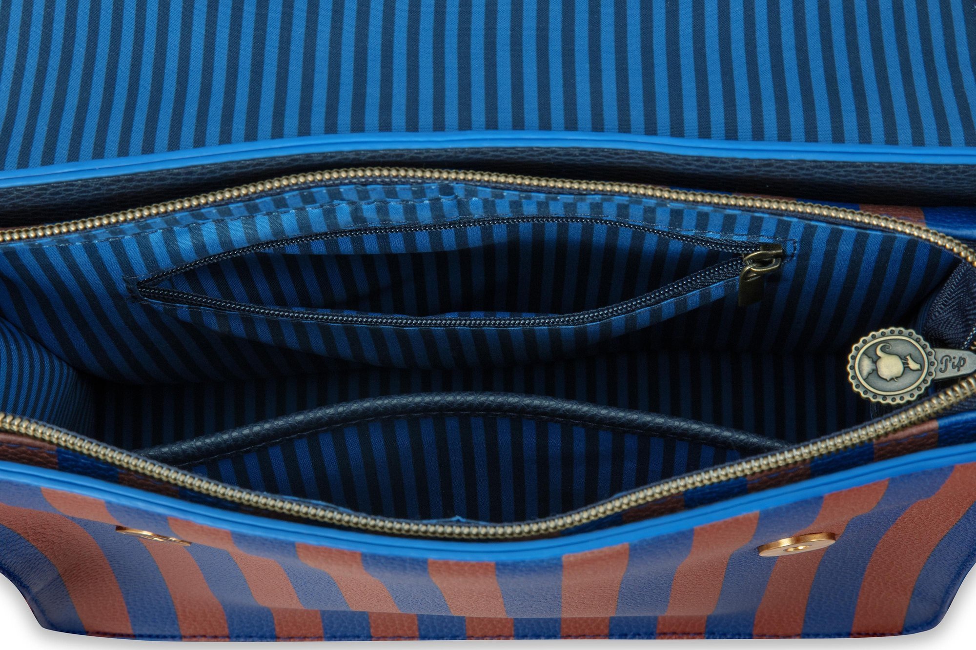 Сумка средняя Fenna Stripe Blue, 4 л, 25х7х20 см