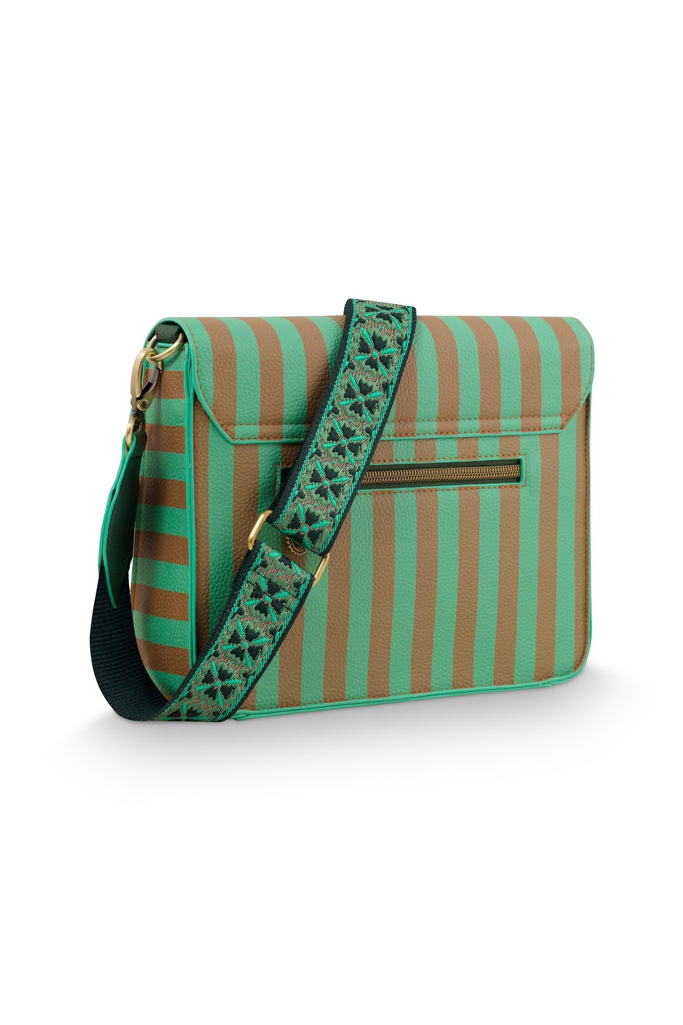 Сумка средняя Fenna Stripe Green, 4 л ракурс 3