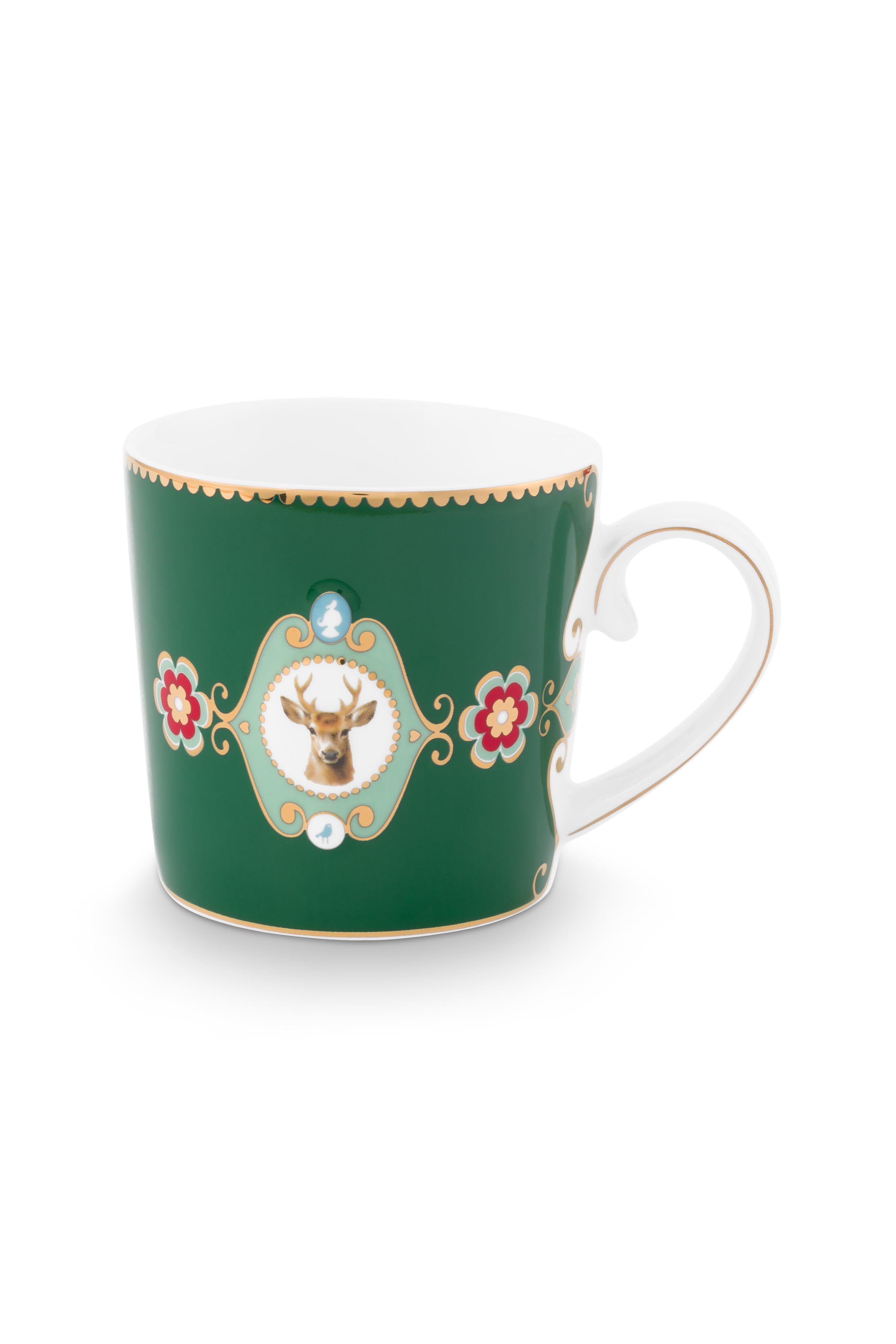 Набор кружек маленьких (2 шт.) Love Birds Medallion Deer Dark Green ракурс 3