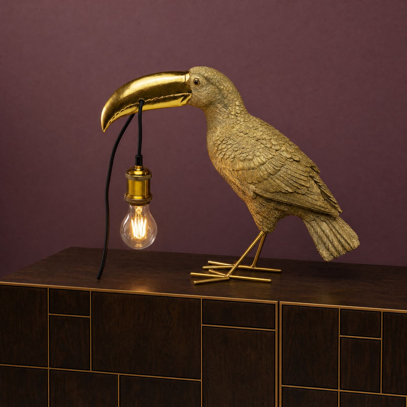 Светильник настольный Золотой тукан Toucan Gold ракурс 11